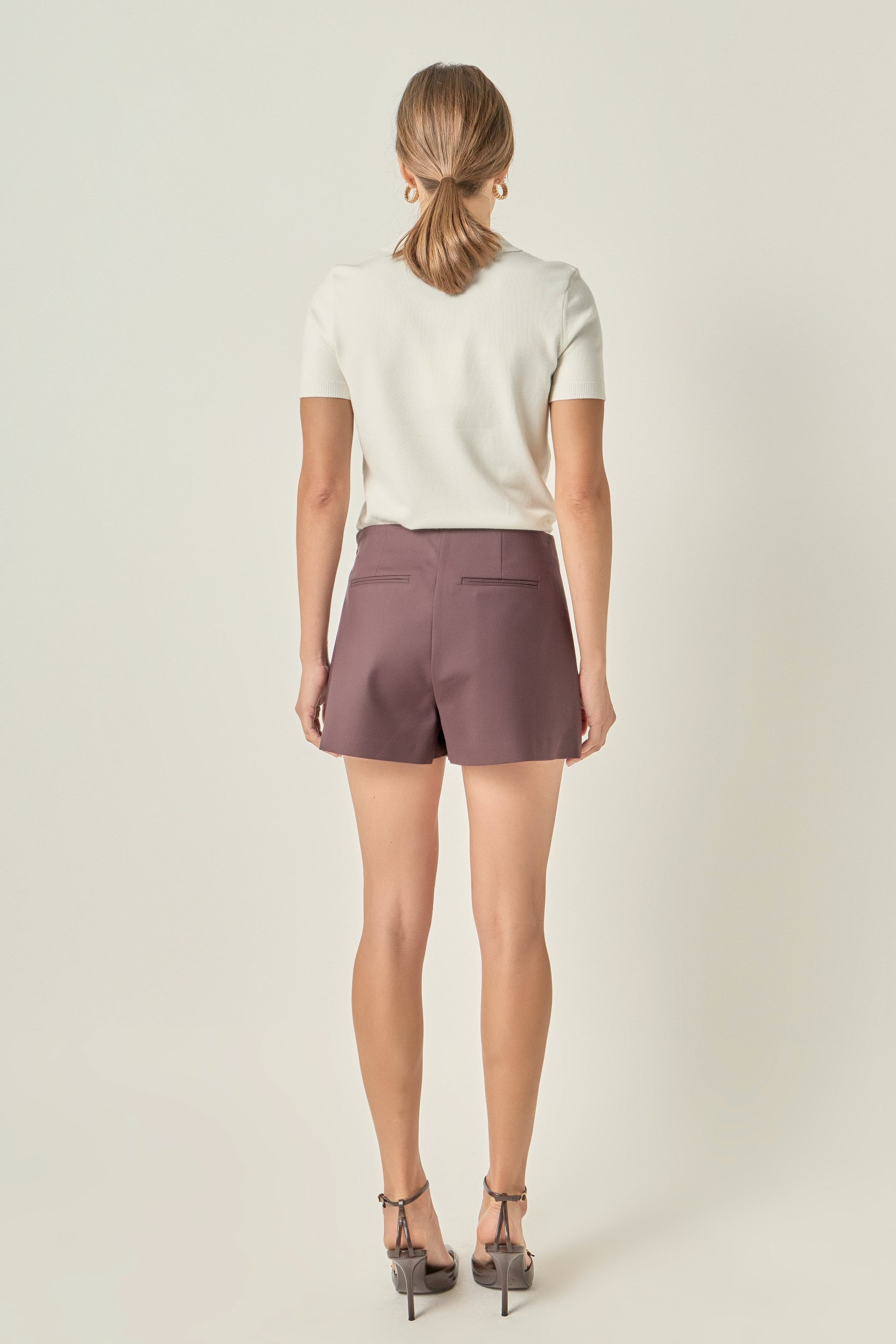 Slit Detail High-Waisted Skort