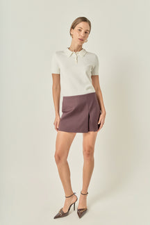 Slit Detail High-Waisted Skort