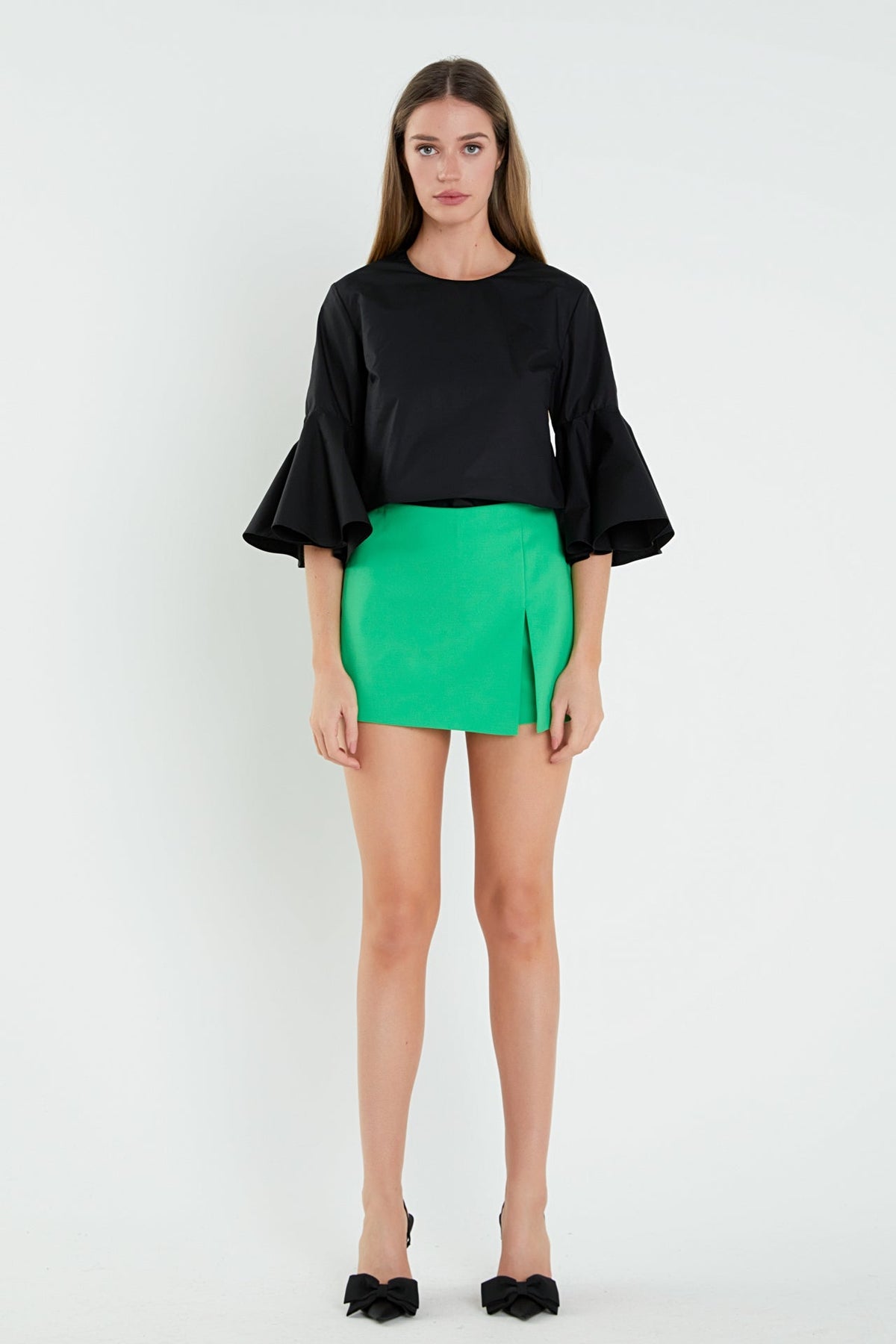 Slit Detail High-Waisted Skort