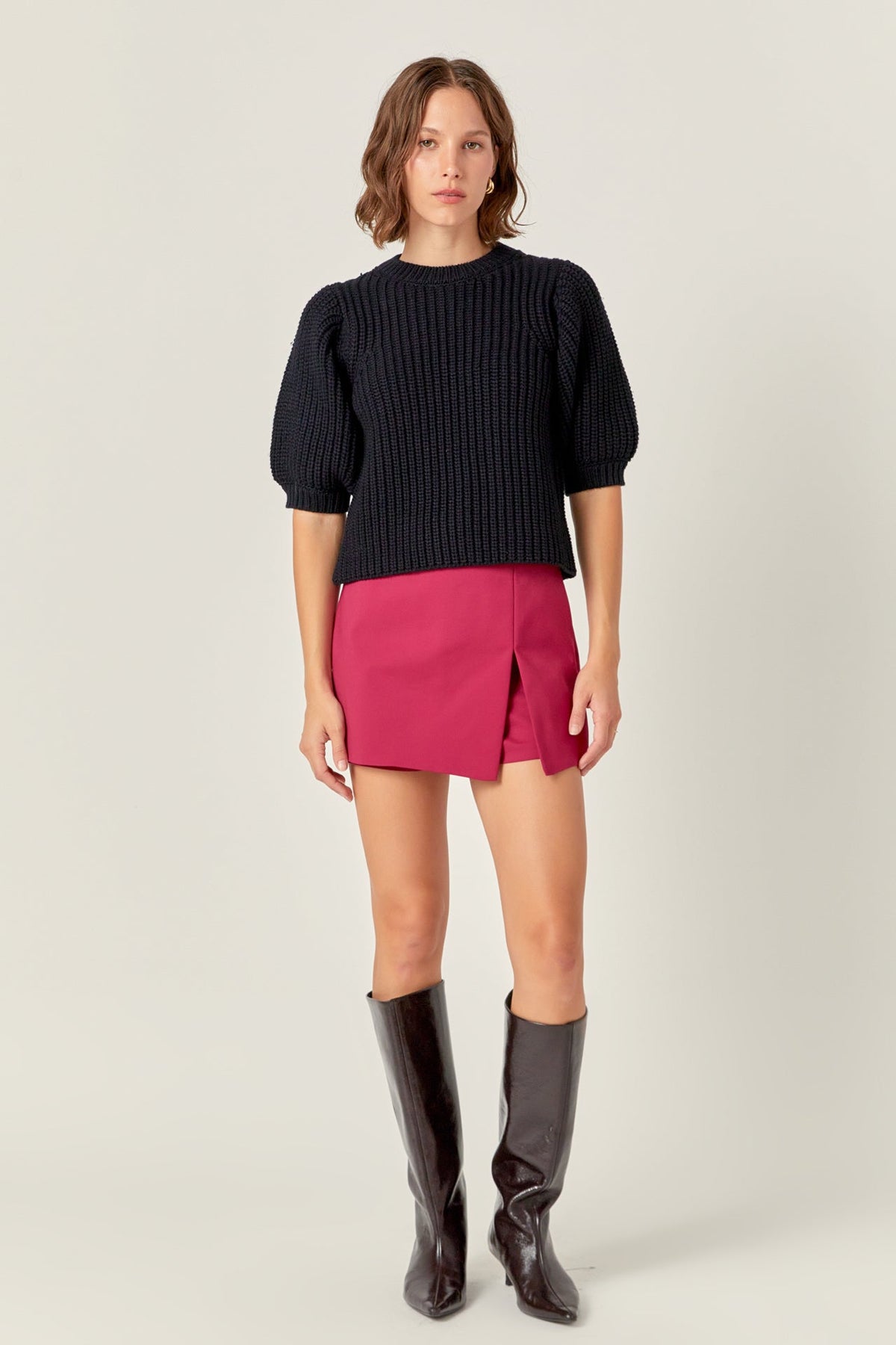 ENGLISH FACTORY - Slit Detail Skort - SKORTS available at Objectrare