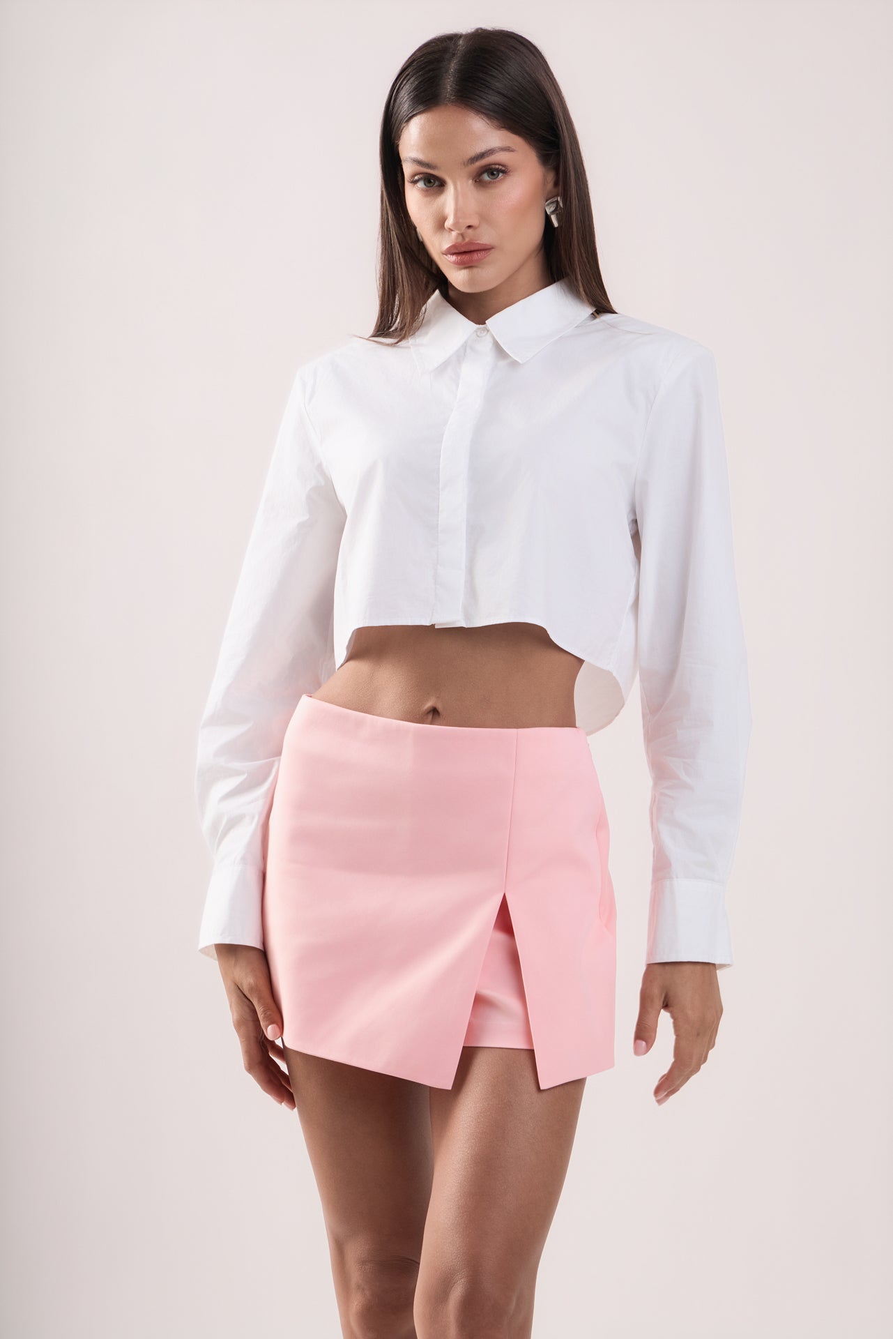 Slit Detail High-Waisted Skort
