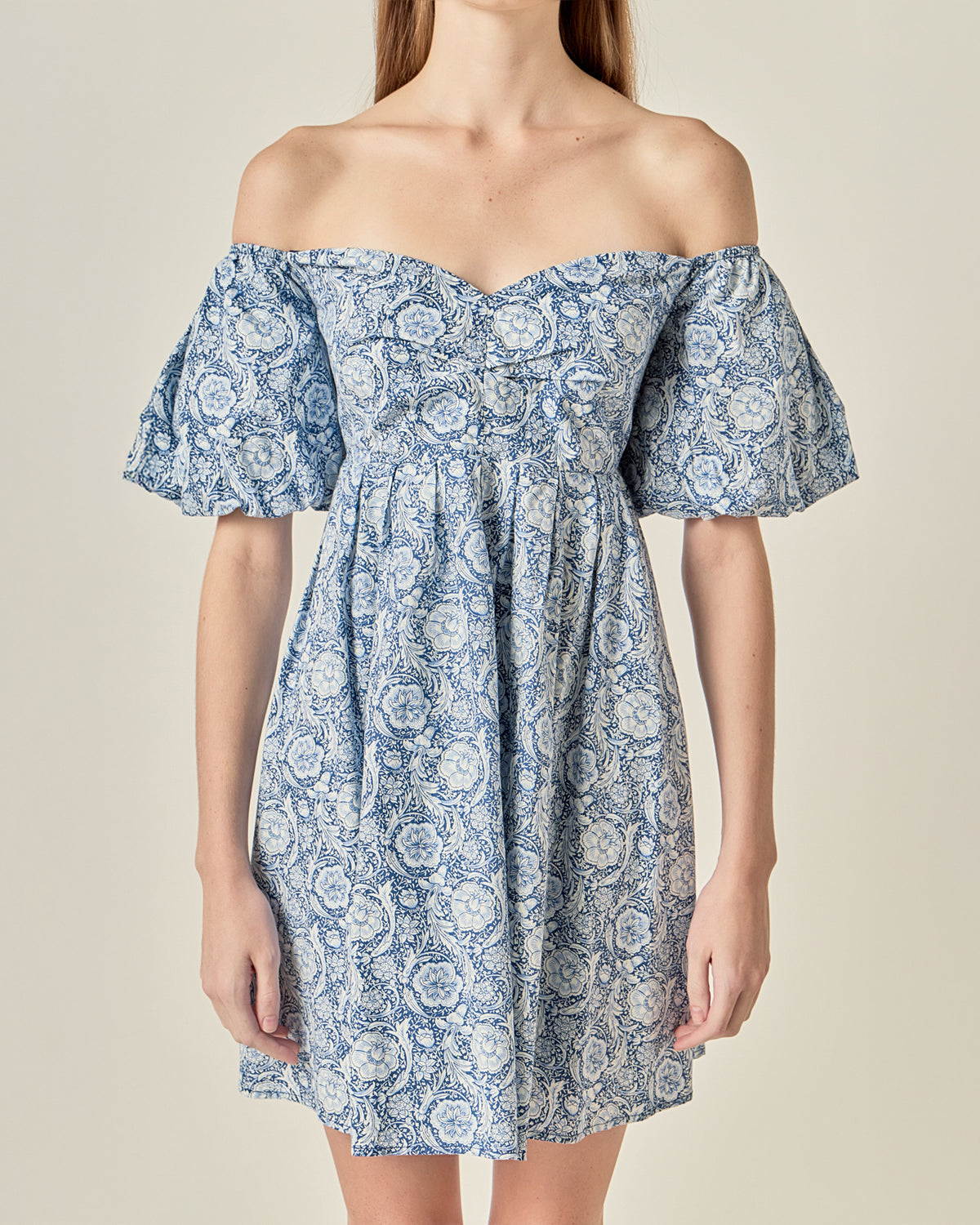 Floral Off the Shoulder Mini Dress