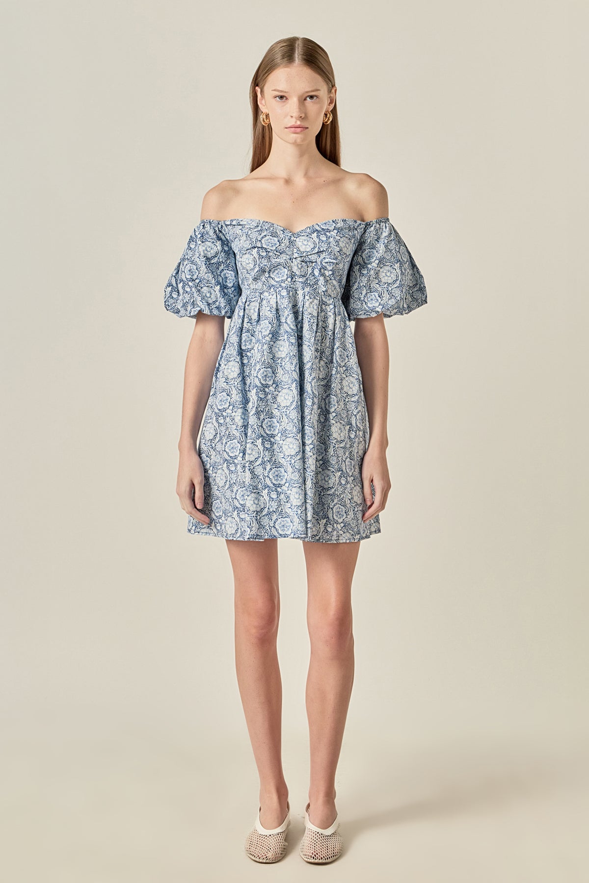 Floral Off the Shoulder Mini Dress