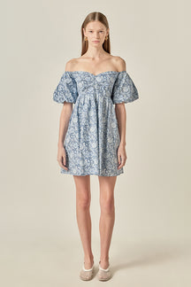 Floral Off the Shoulder Mini Dress