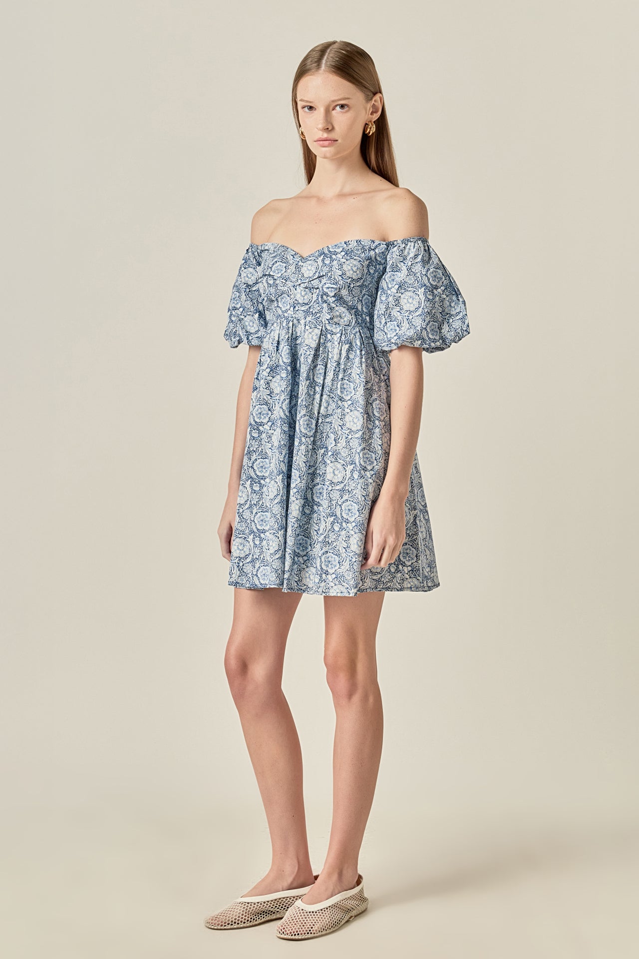 Floral Off the Shoulder Mini Dress