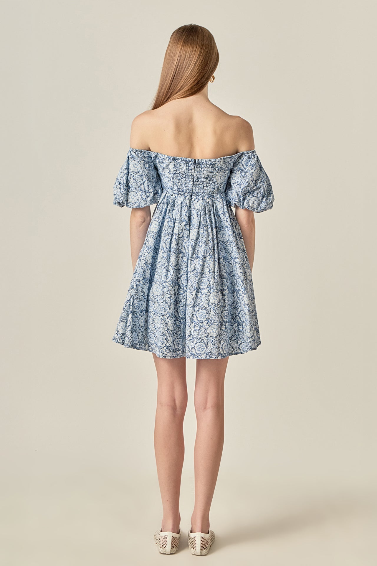 Floral Off the Shoulder Mini Dress