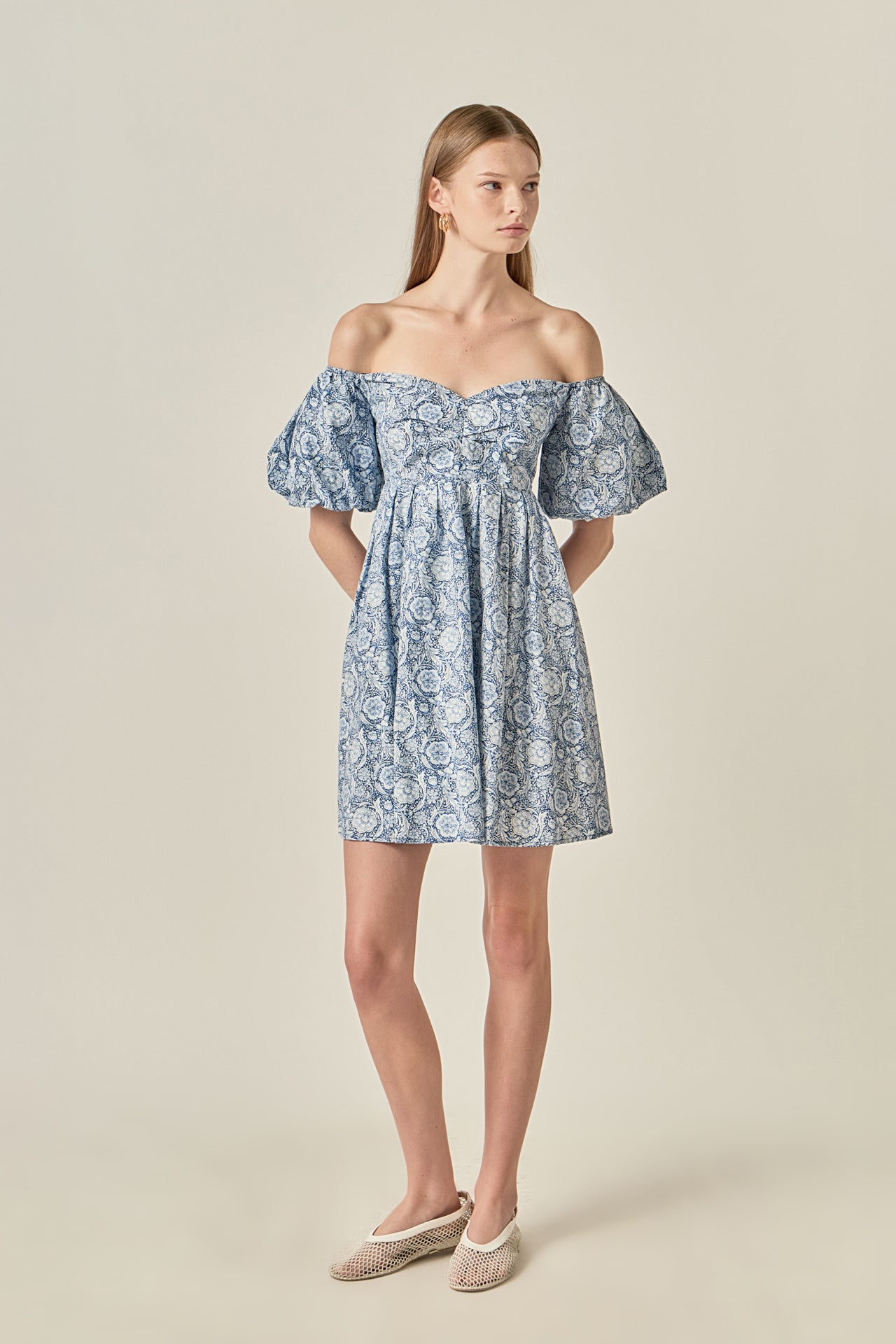 Floral Off the Shoulder Mini Dress