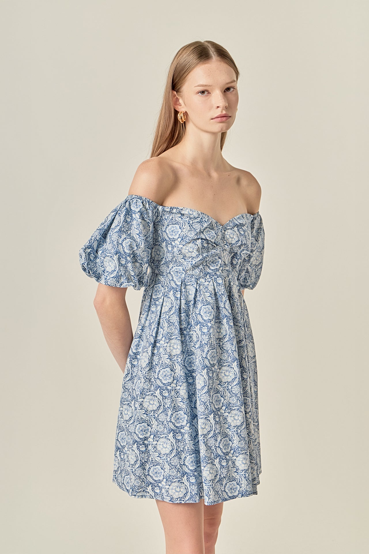 Floral Off the Shoulder Mini Dress