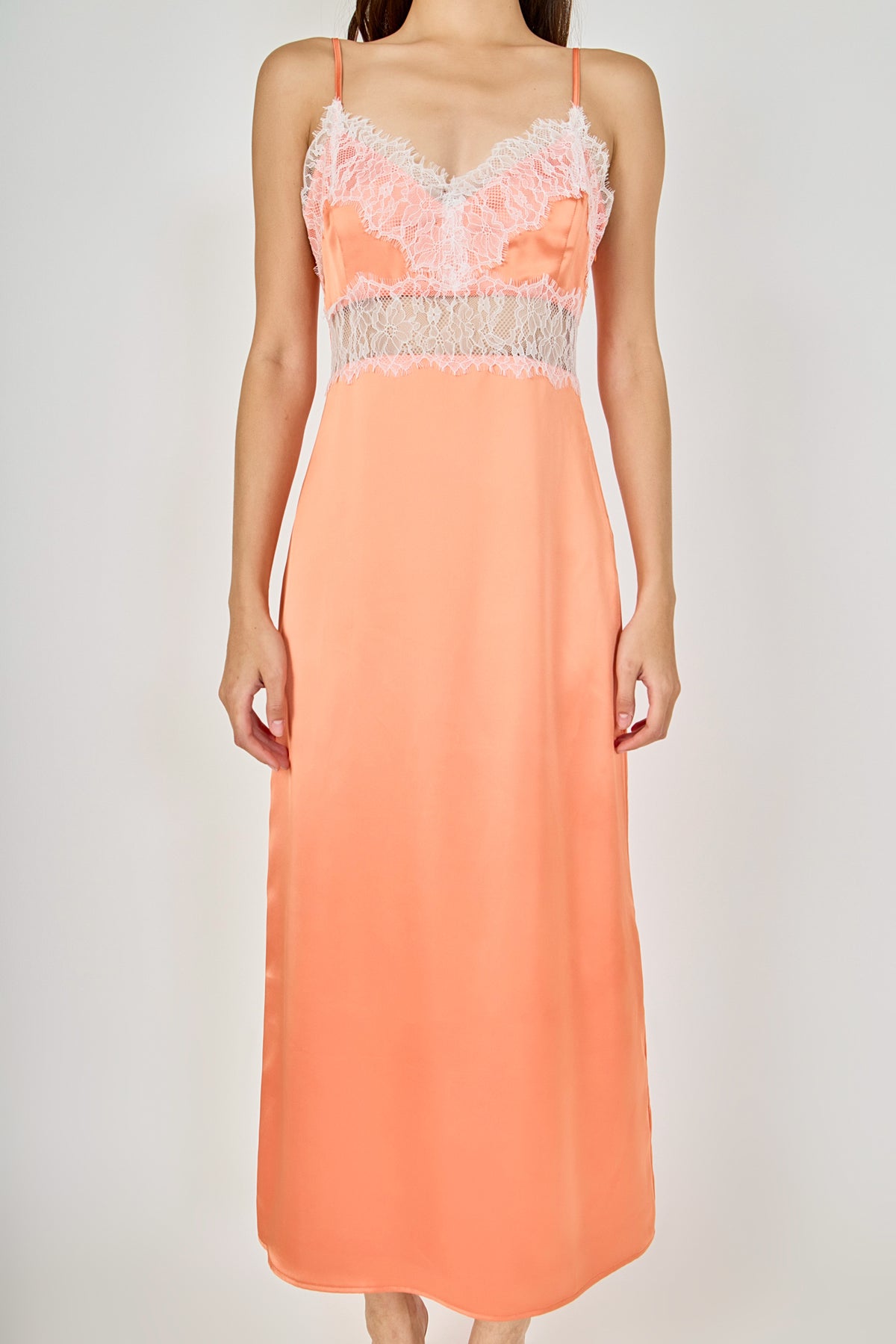 Lace Trimmed Maxi Gown
