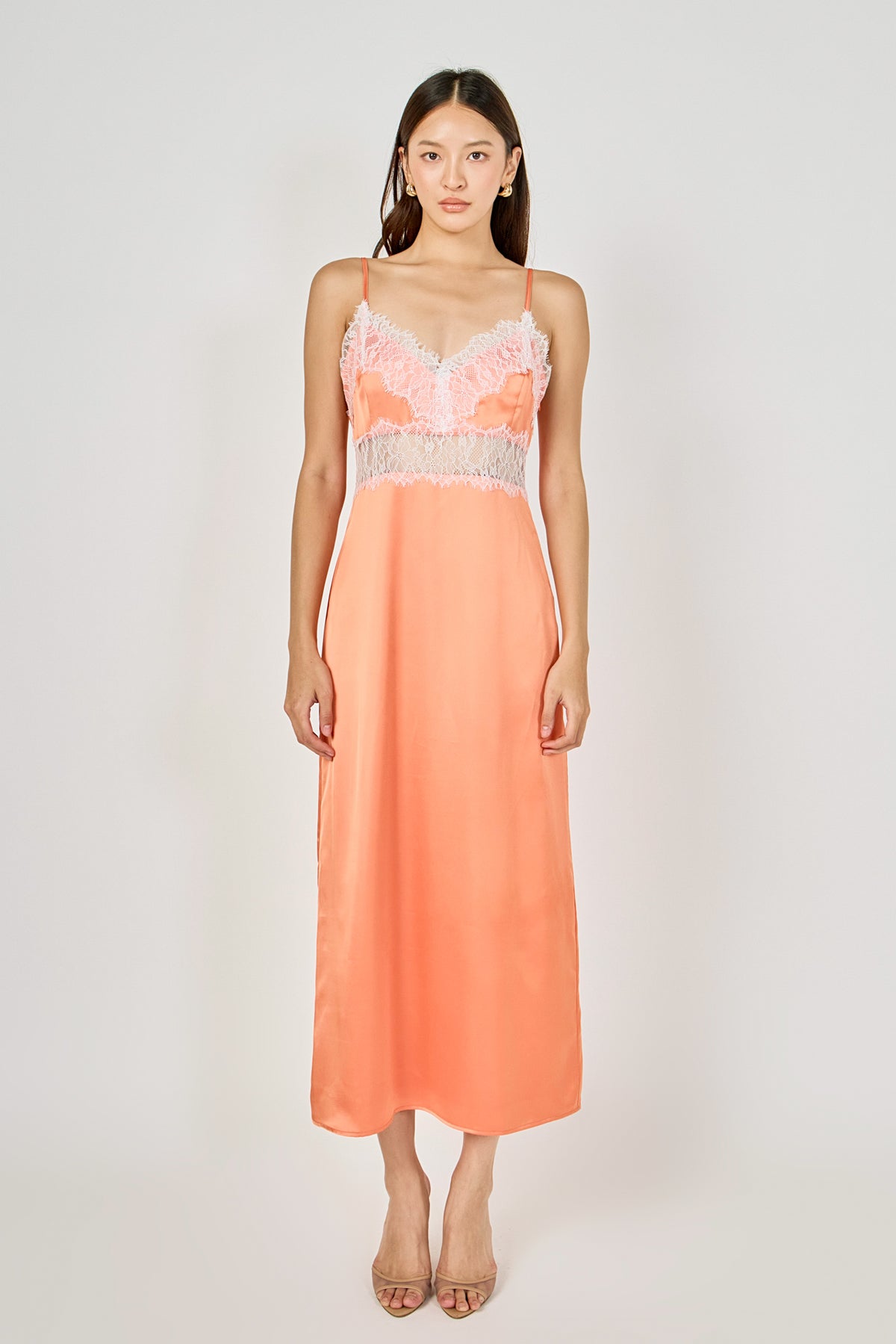 Lace Trimmed Maxi Gown
