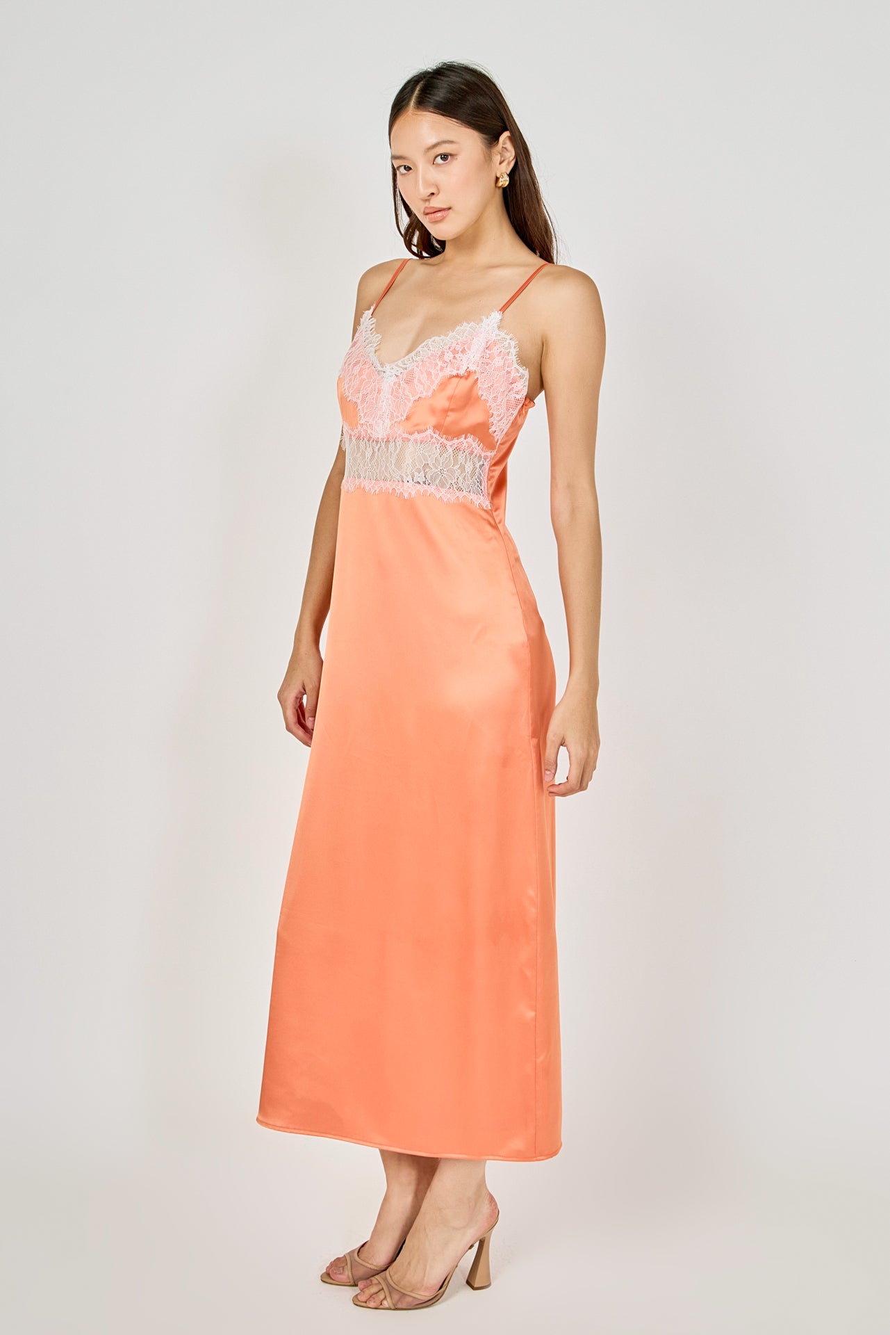 Lace Trimmed Maxi Gown