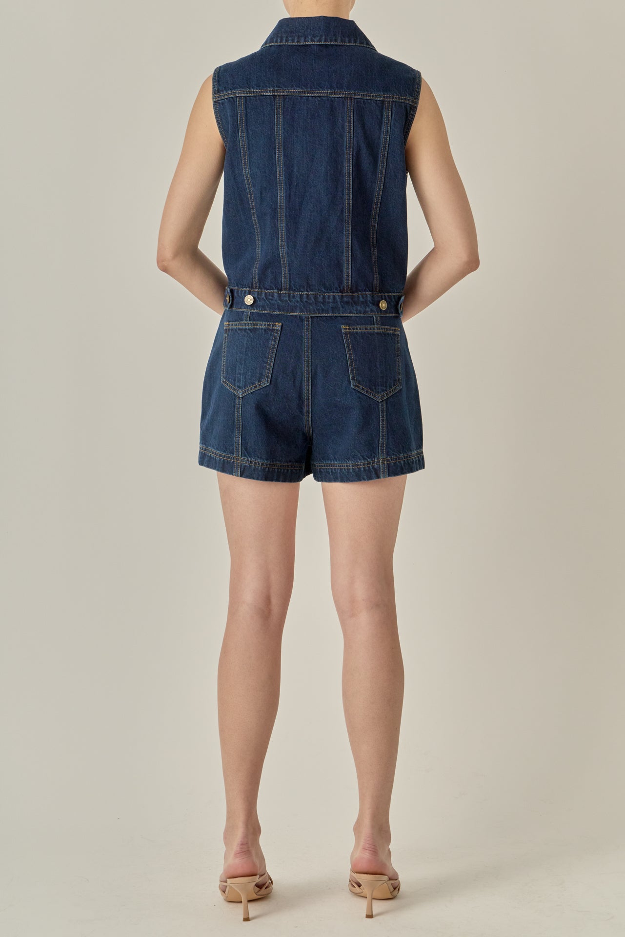 High Waisted Denim Short