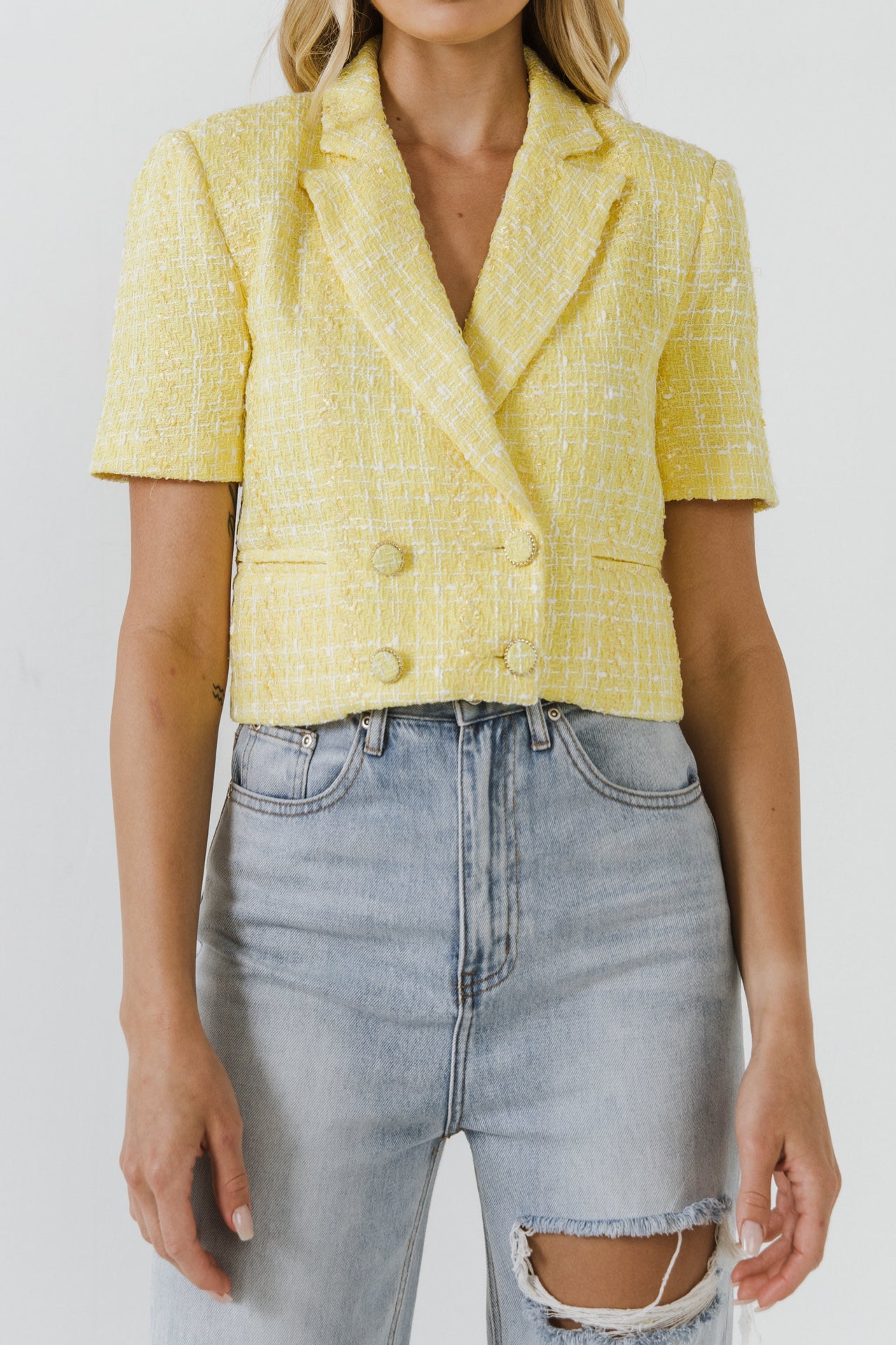 Cropped Tweed Jacket