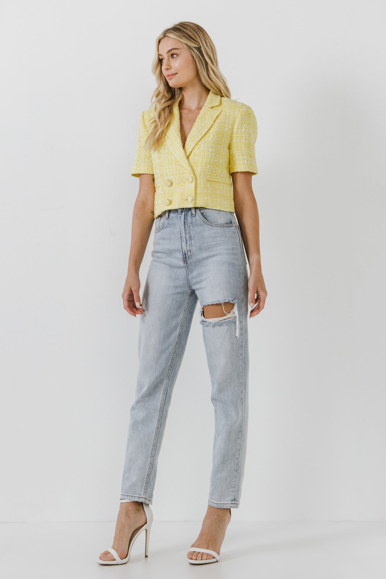 Cropped Tweed Jacket