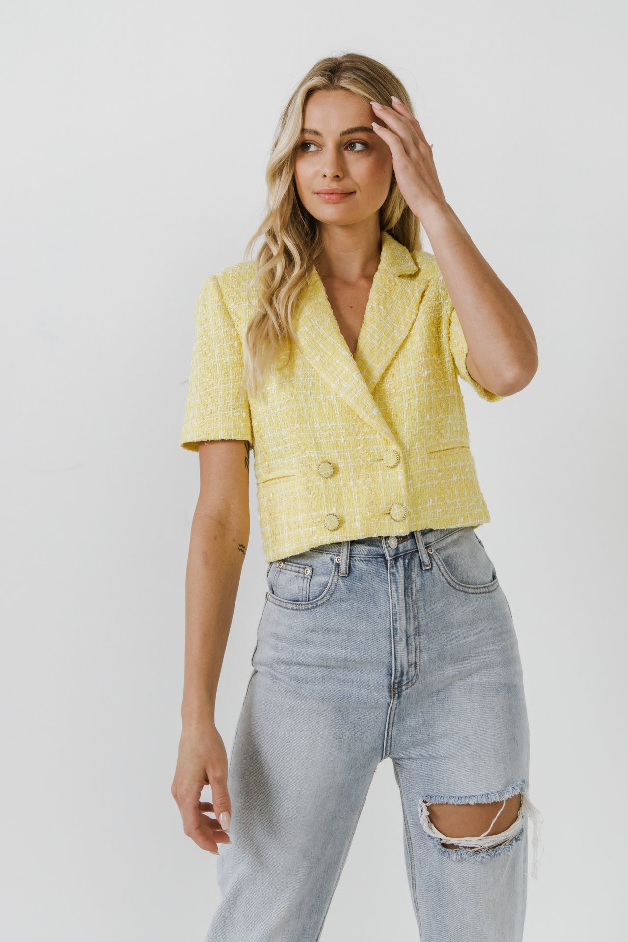 Cropped Tweed Jacket