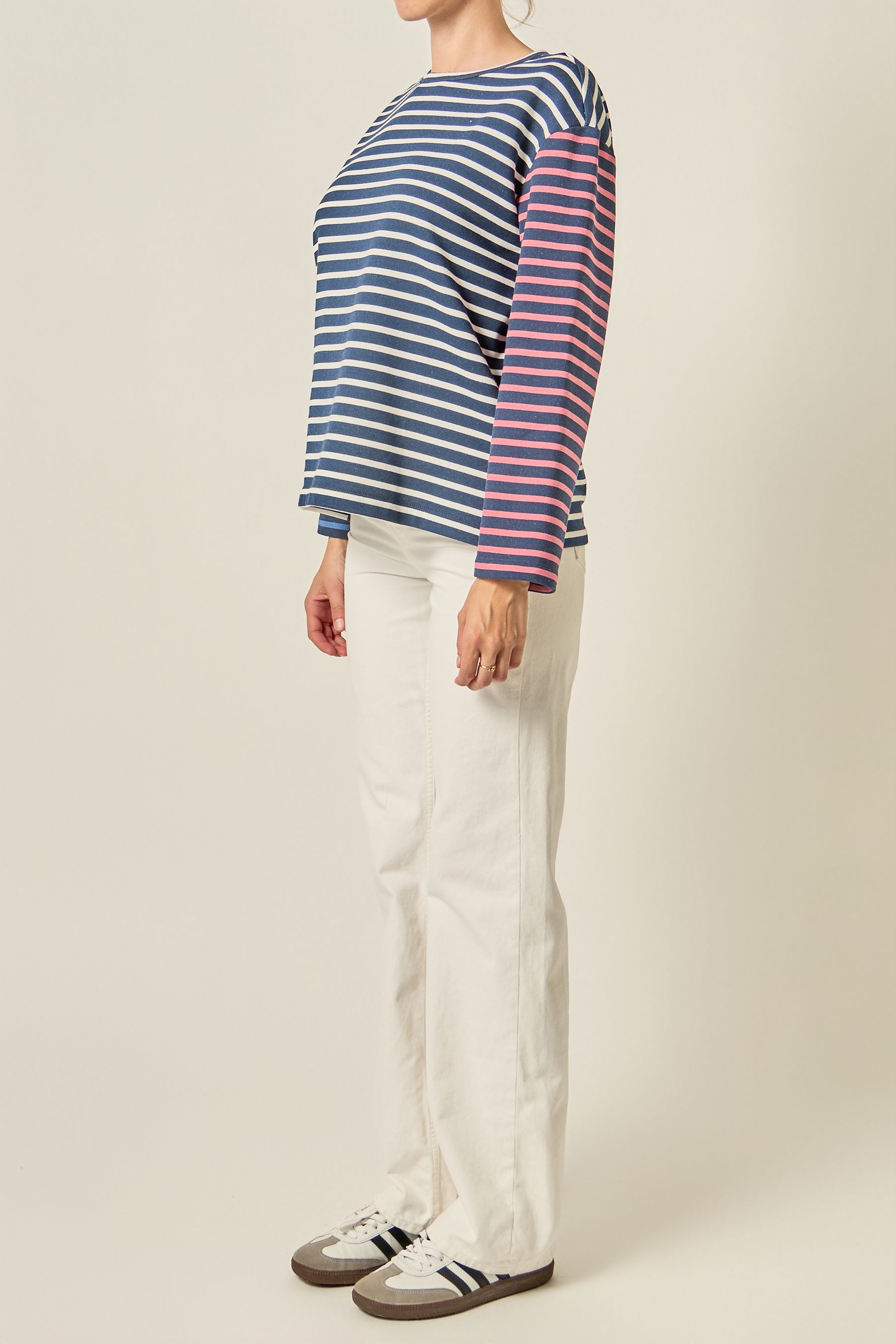 Mixed Stripe Long Sleeve Top