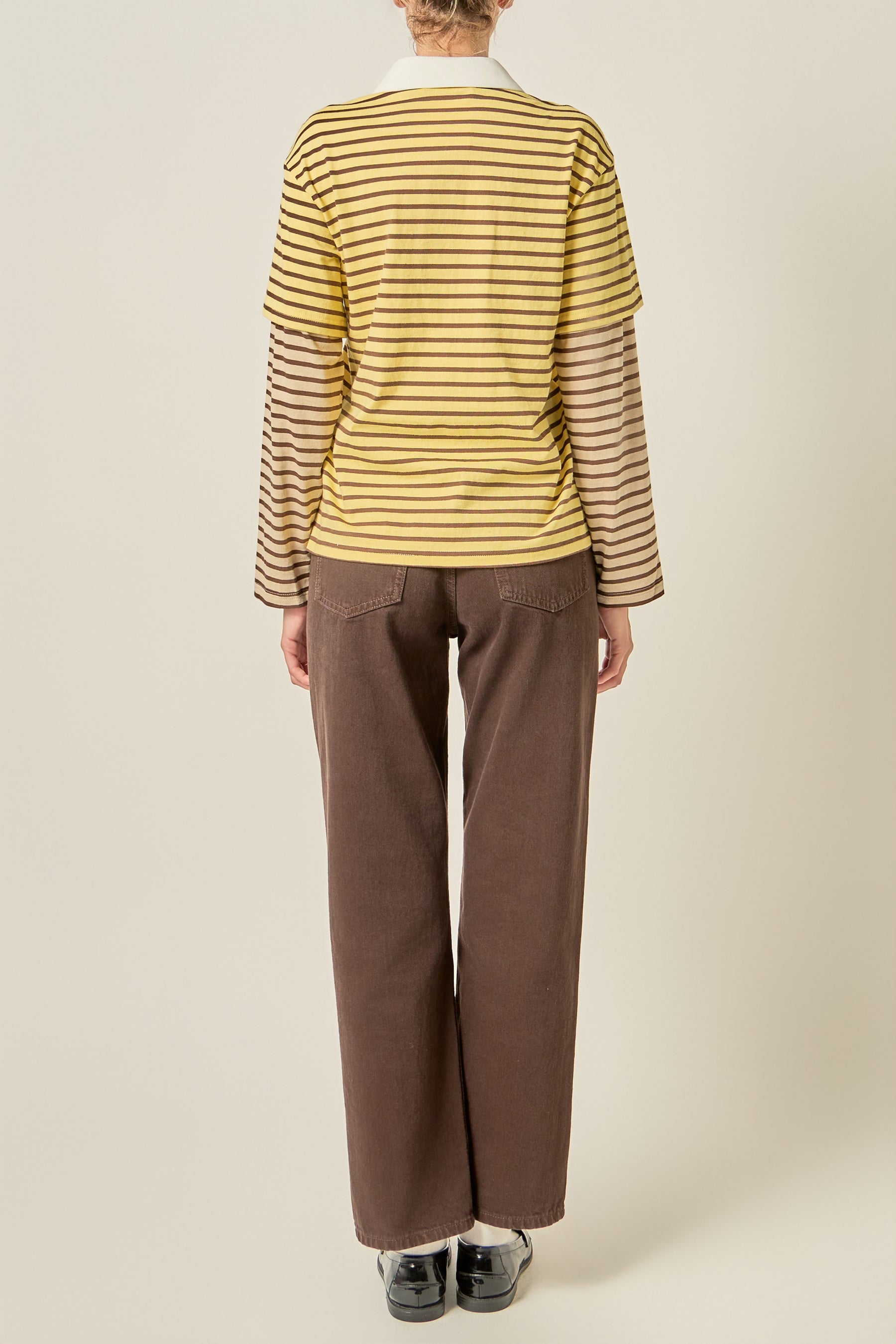 Layered Stripe Rugby Top