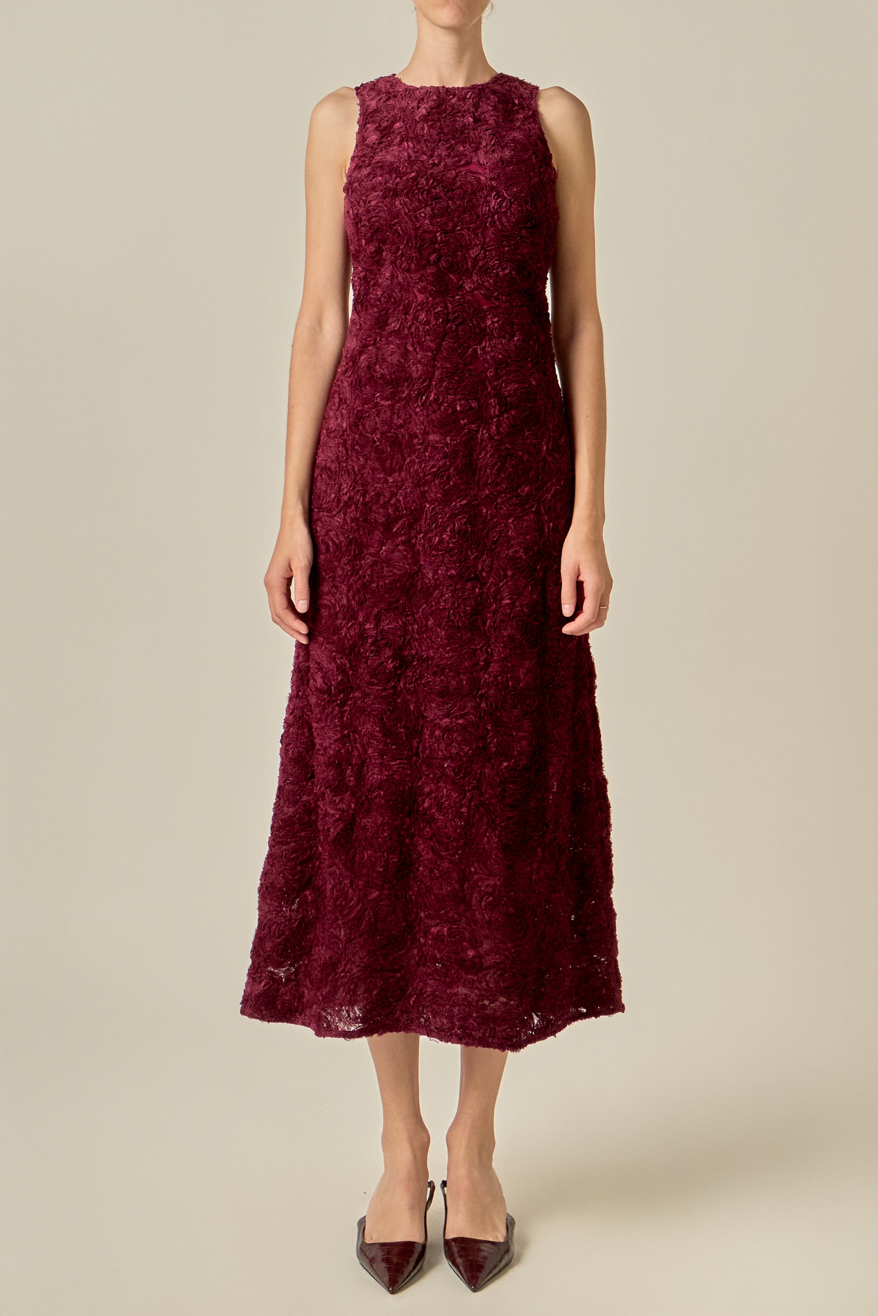 Rosette Midi Dress