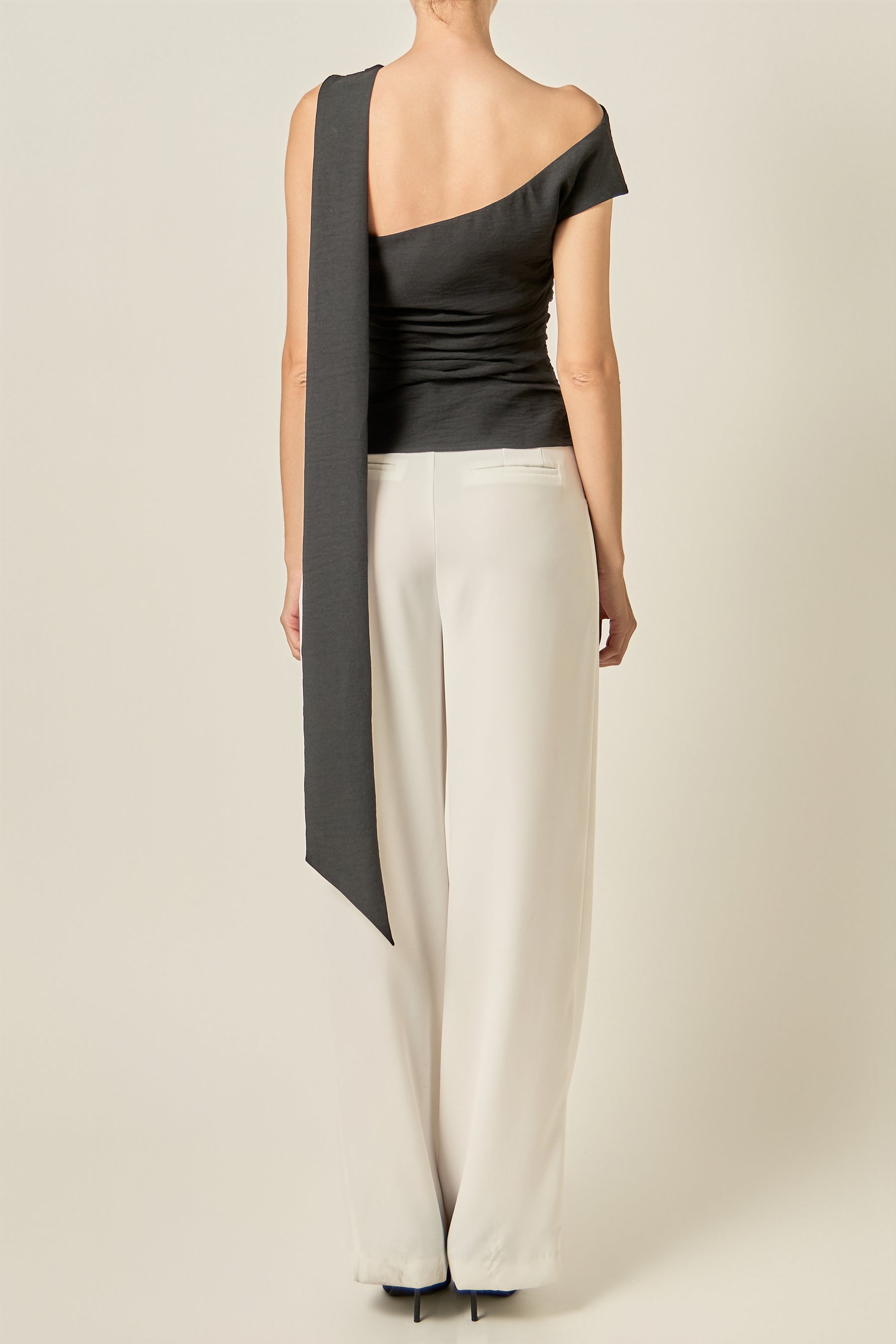 Draped Scarf Detail Top