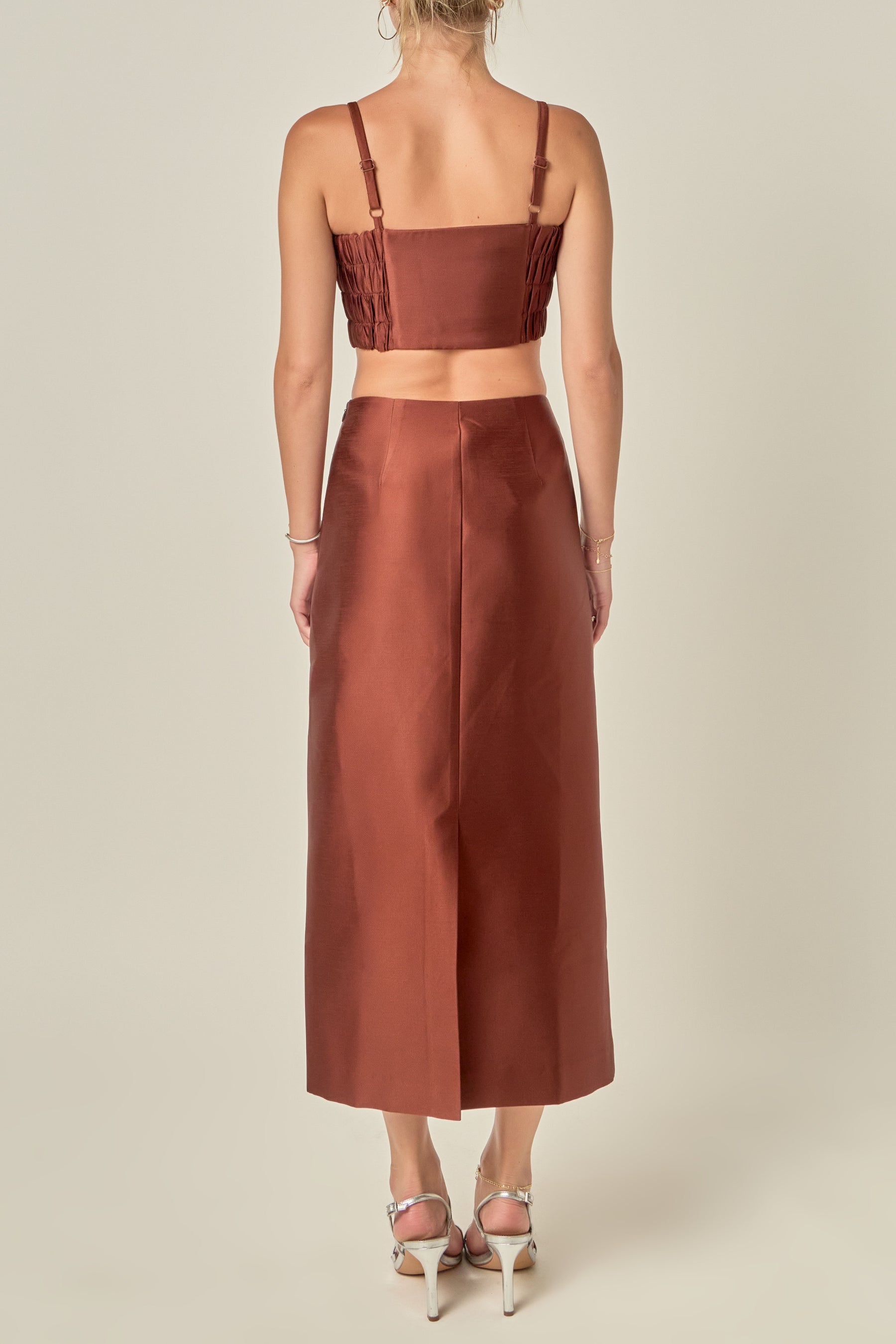 Satin Midi Skirt