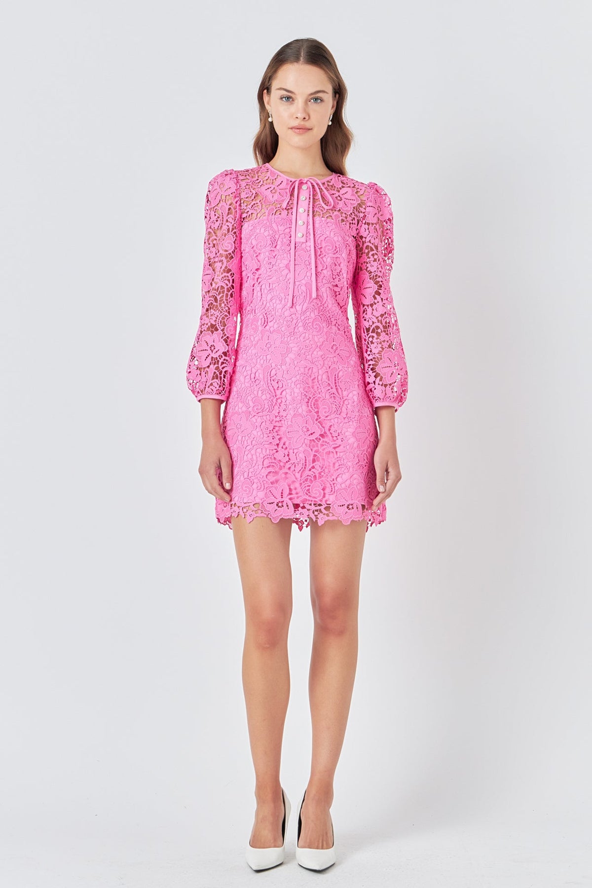 ENDLESS ROSE - Lace Mini Dress - DRESSES available at Objectrare