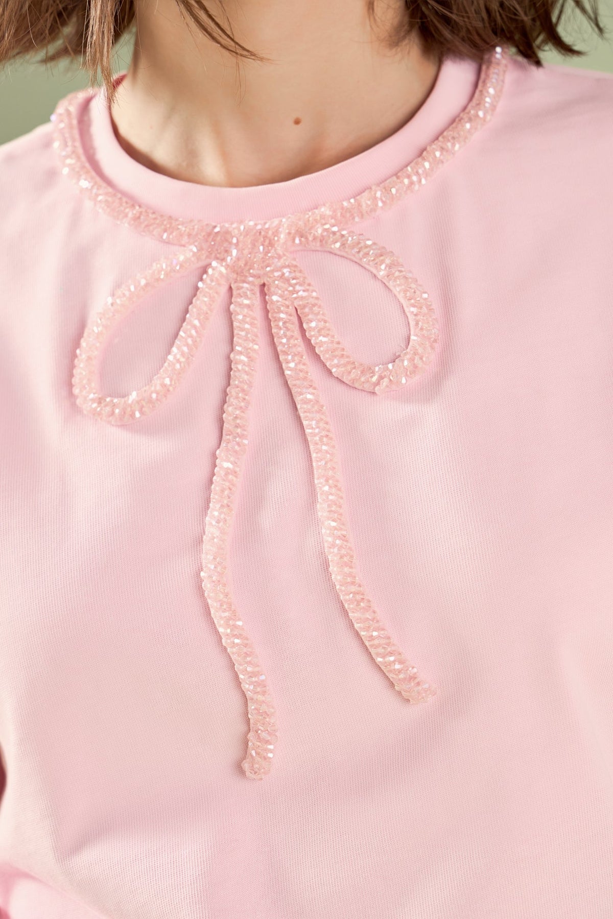 Annabelle Beaded Bow Tee