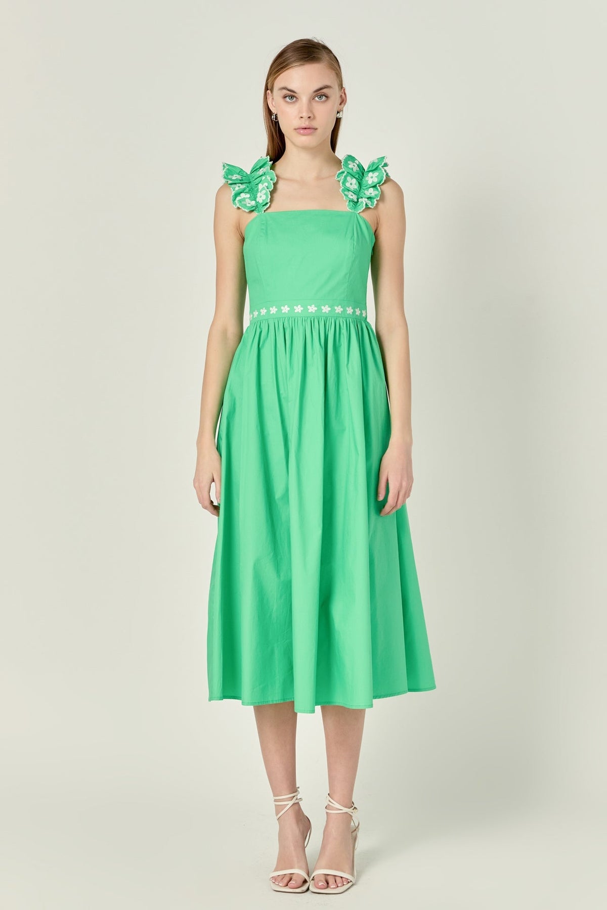 ENGLISH FACTORY - Petal Ruffle Midi - DRESSES available at Objectrare