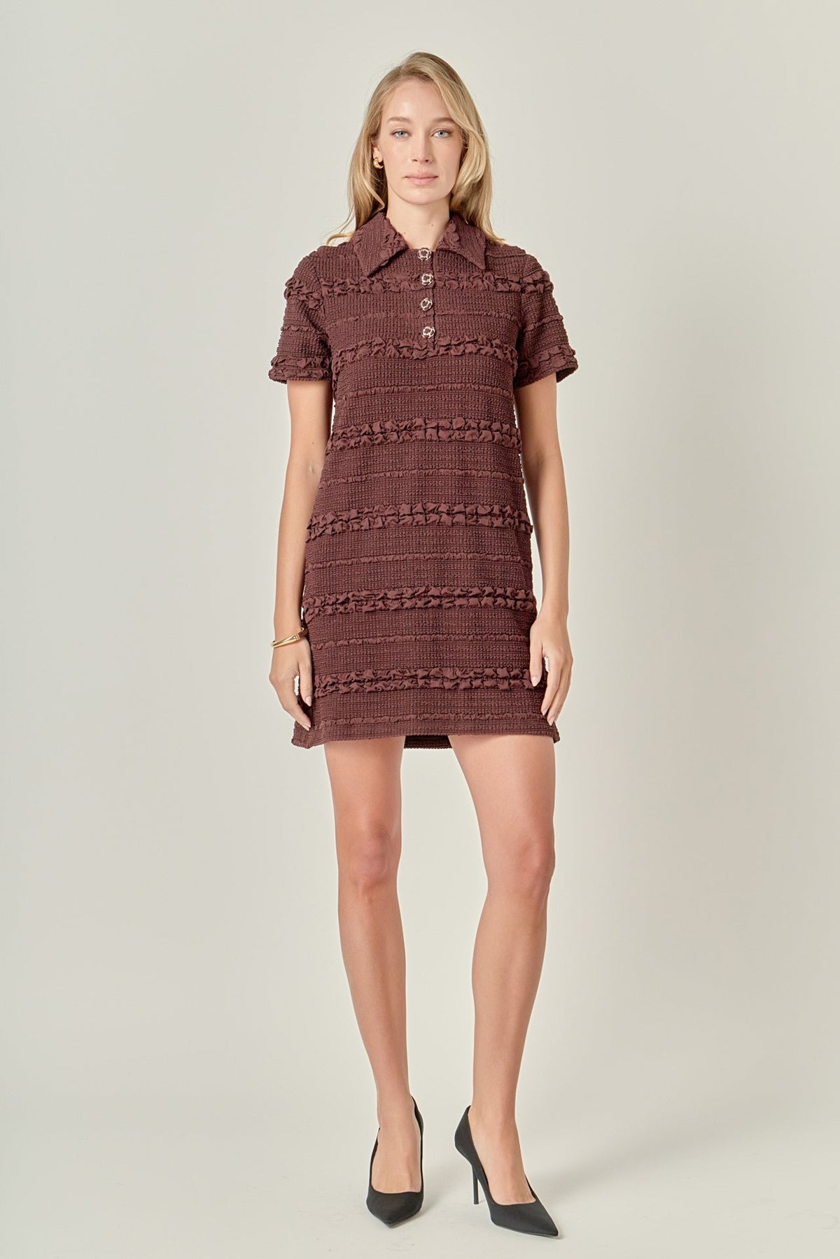 Textured Mini Dress