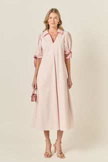 Stitch Detailed Midi Dress