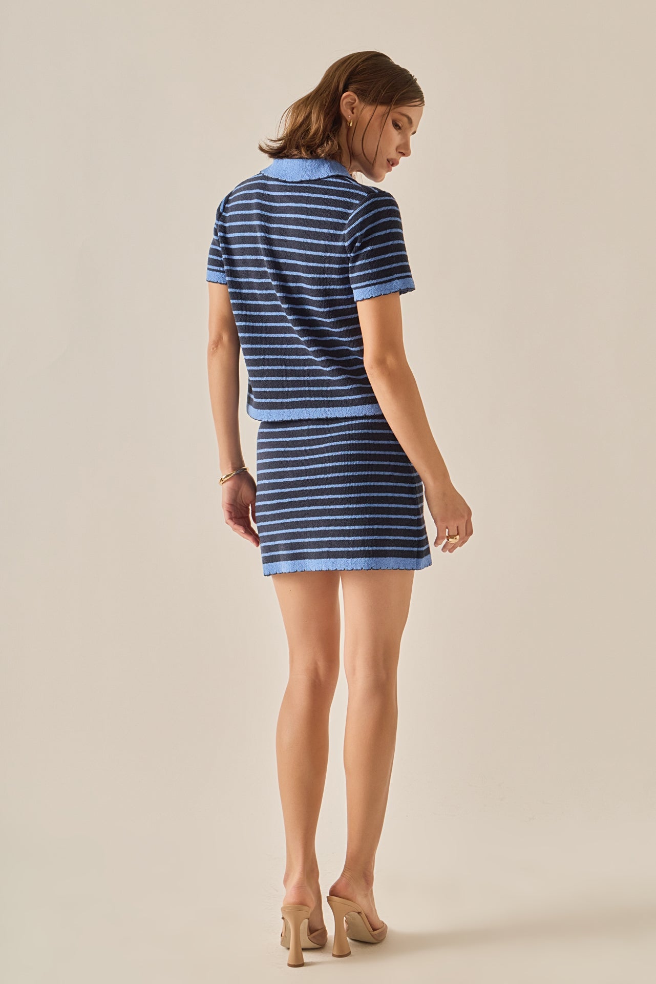 The Stripe Polo Scallop Sweater