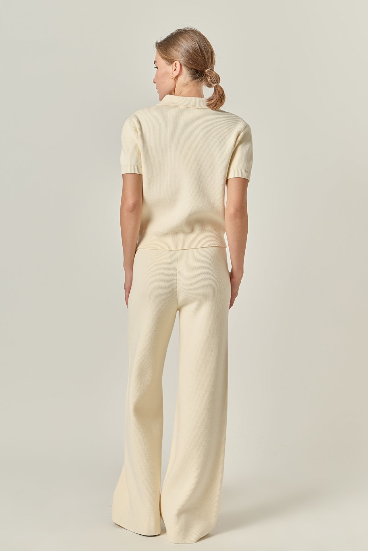 Polo Knit Short Sleeve Top