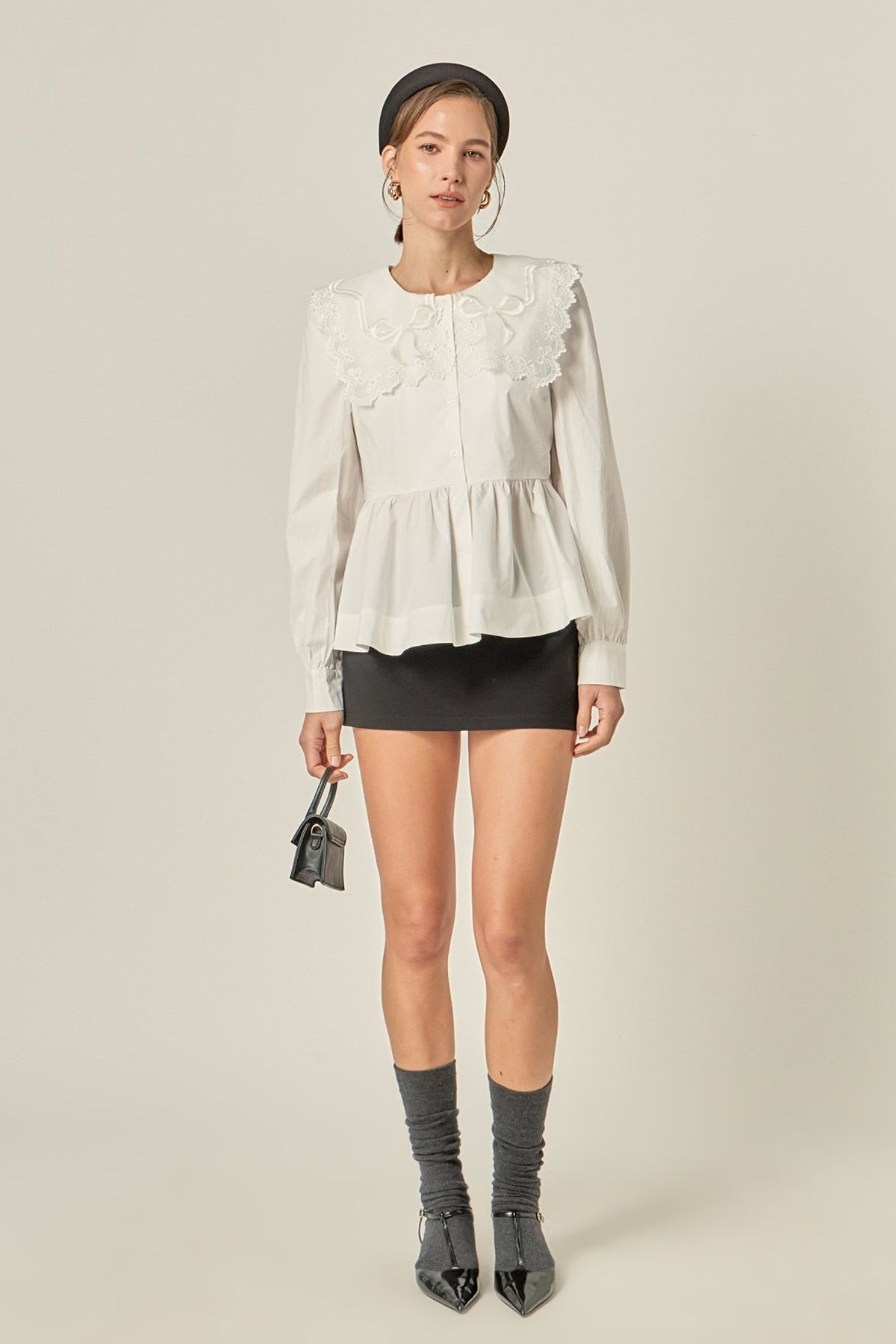 Bow Detail Poplin Blouse