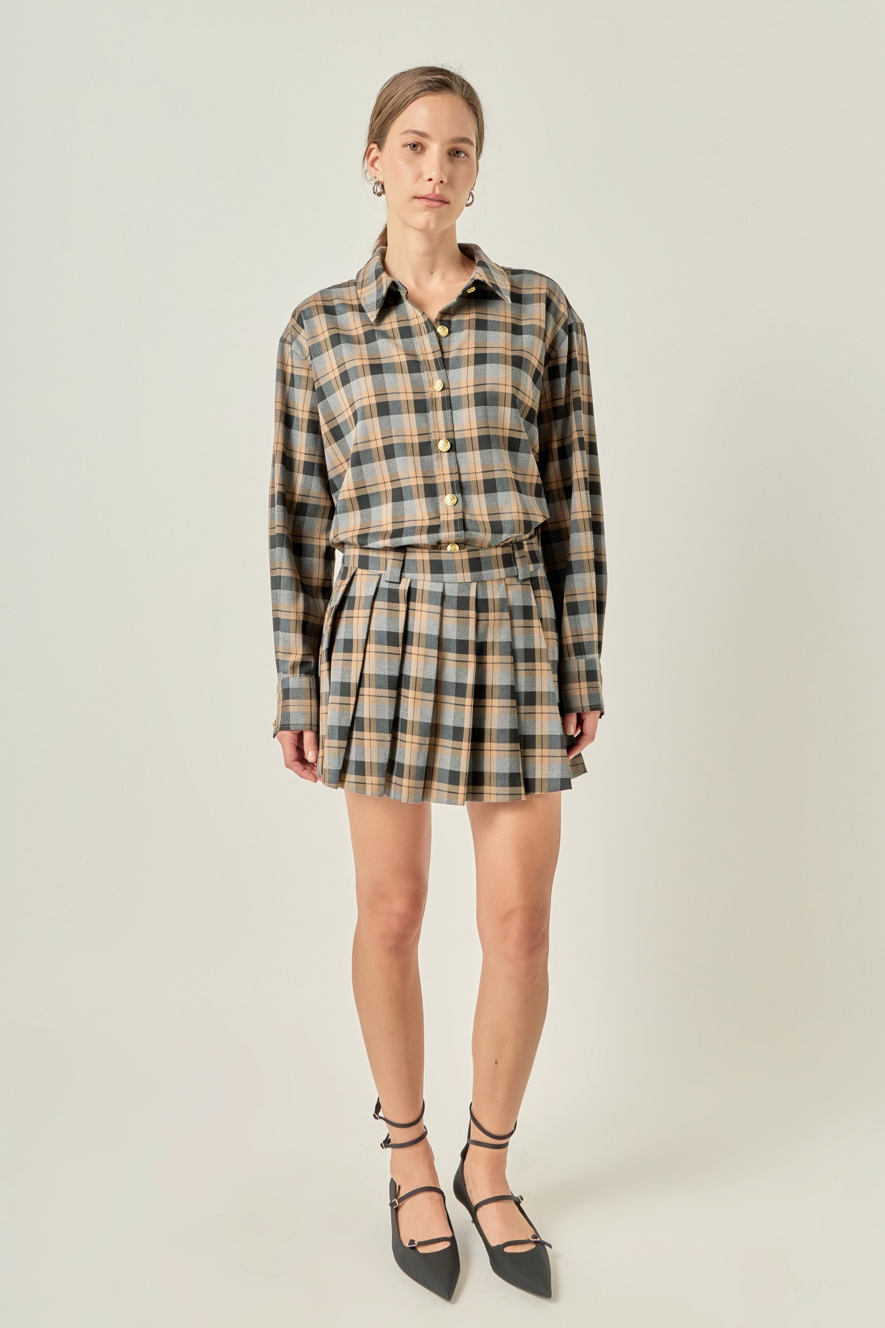 Pleated Mini Skort