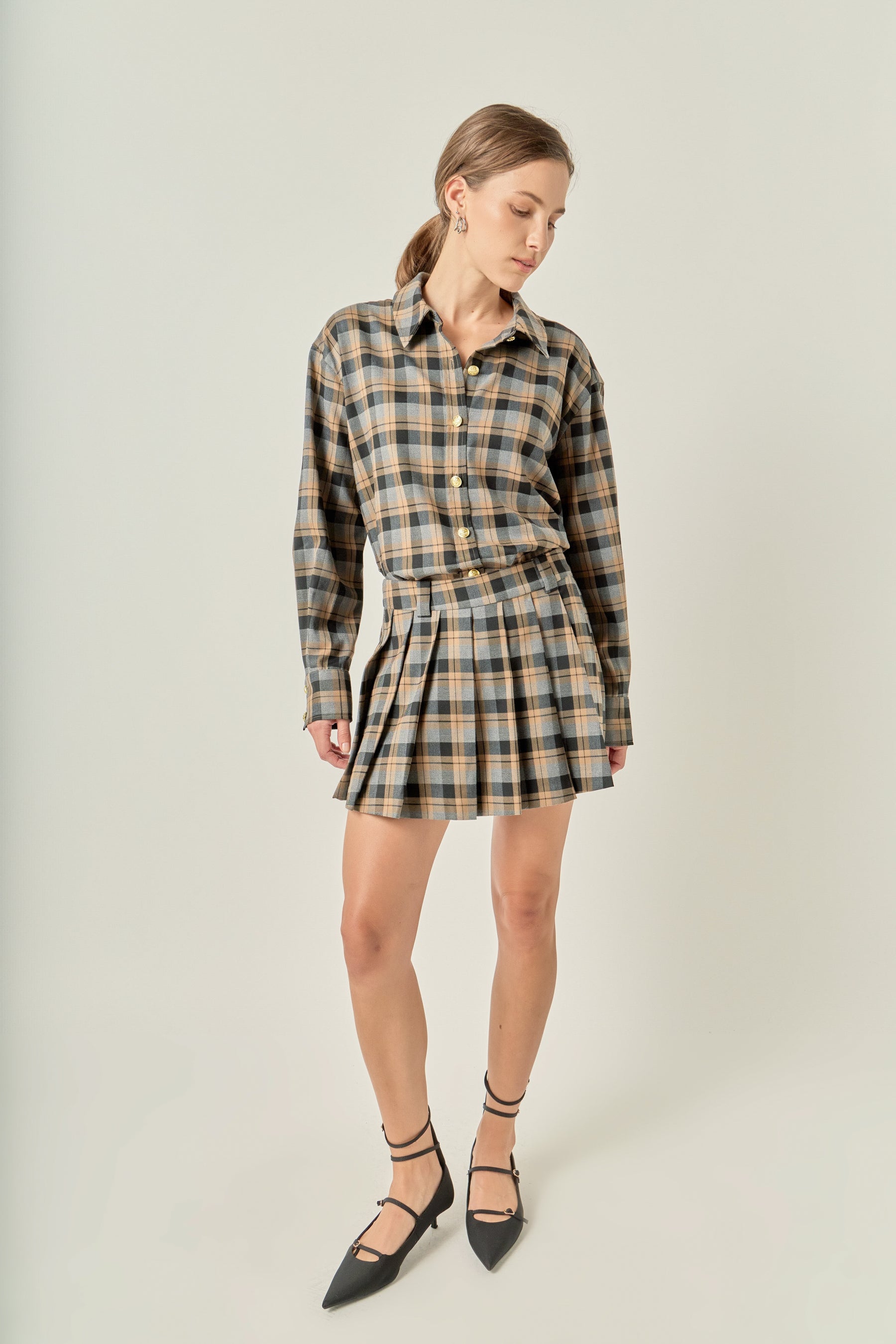Pleated Mini Skort