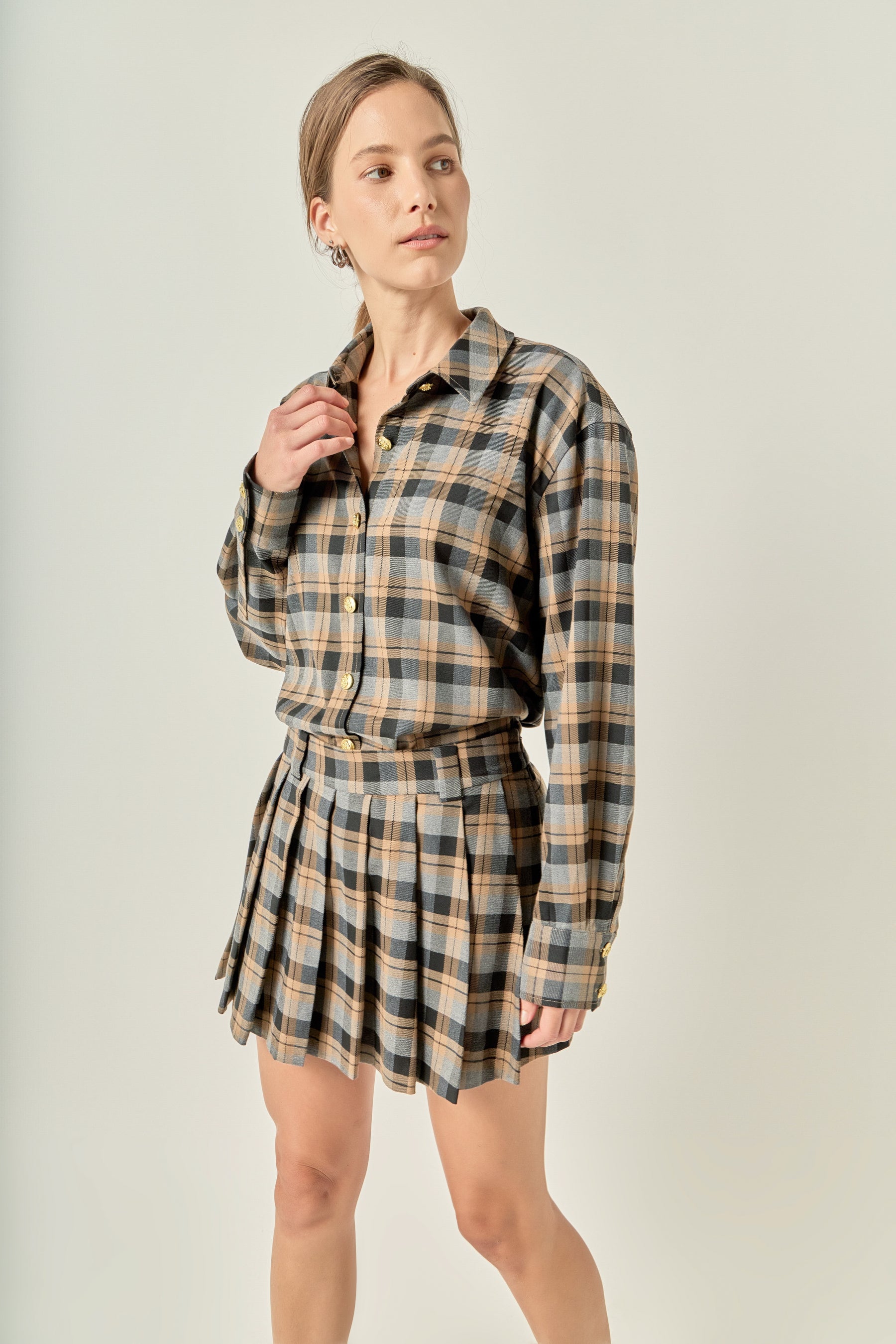 Pleated Mini Skort