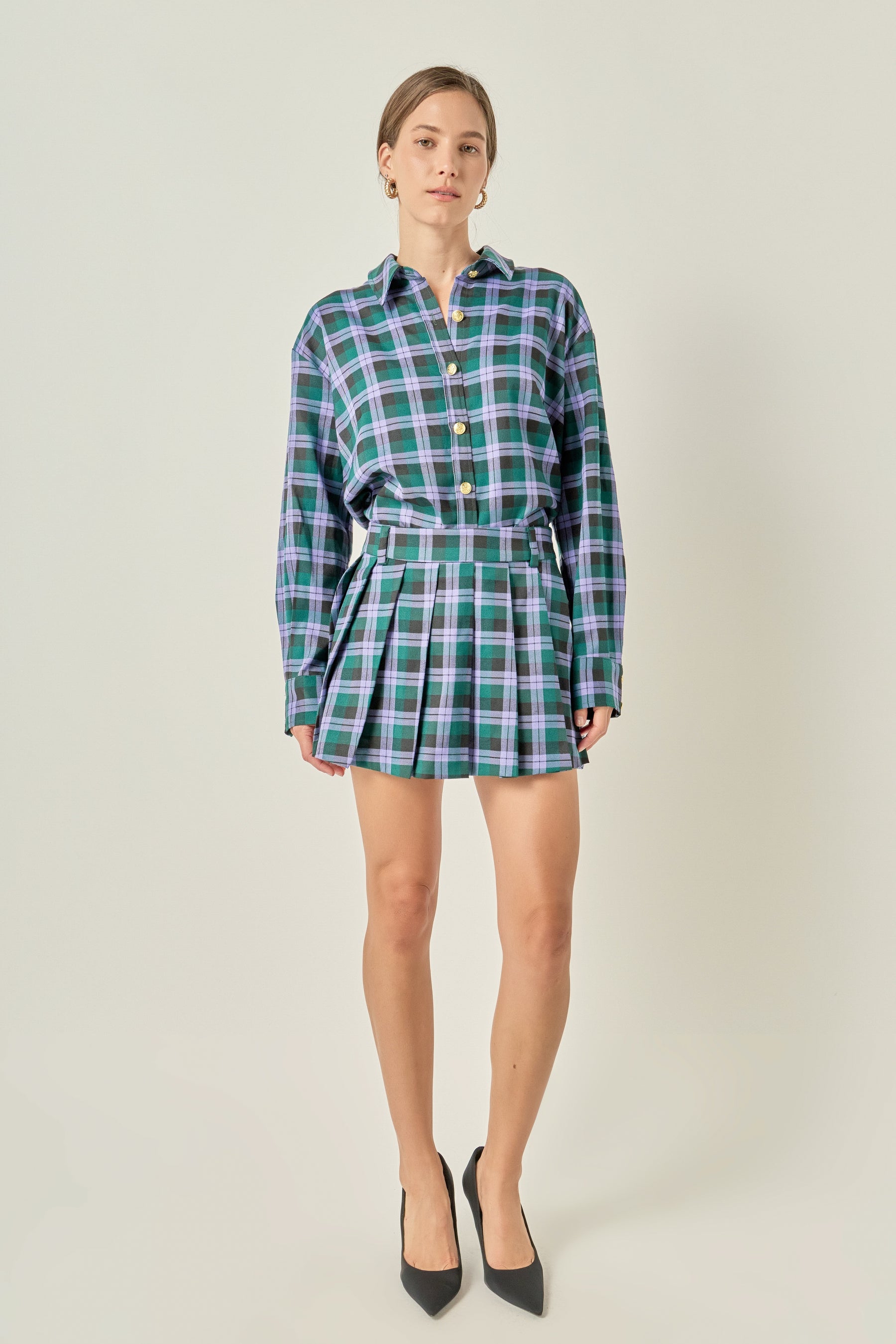 Pleated Mini Skort