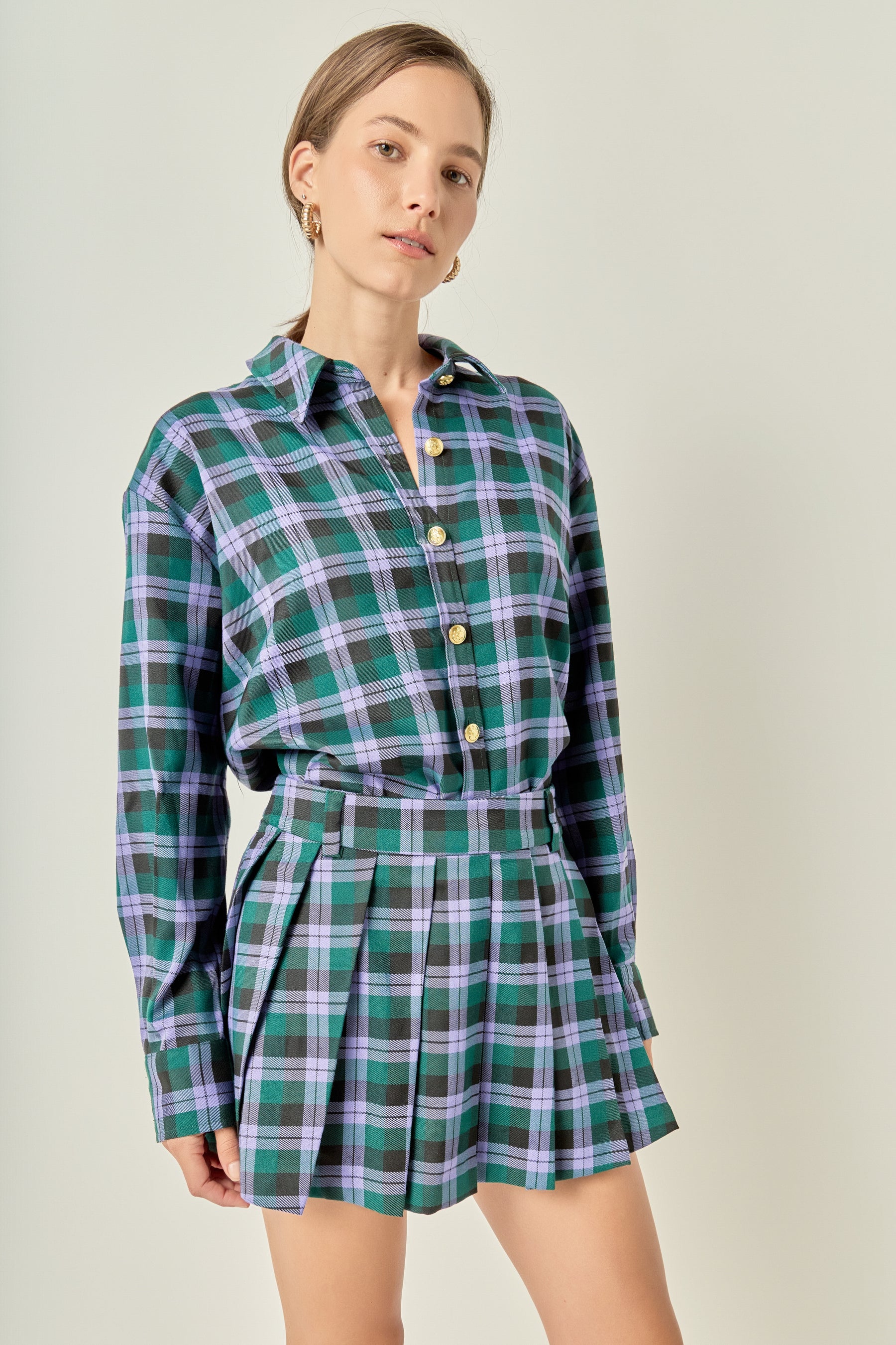 Pleated Mini Skort
