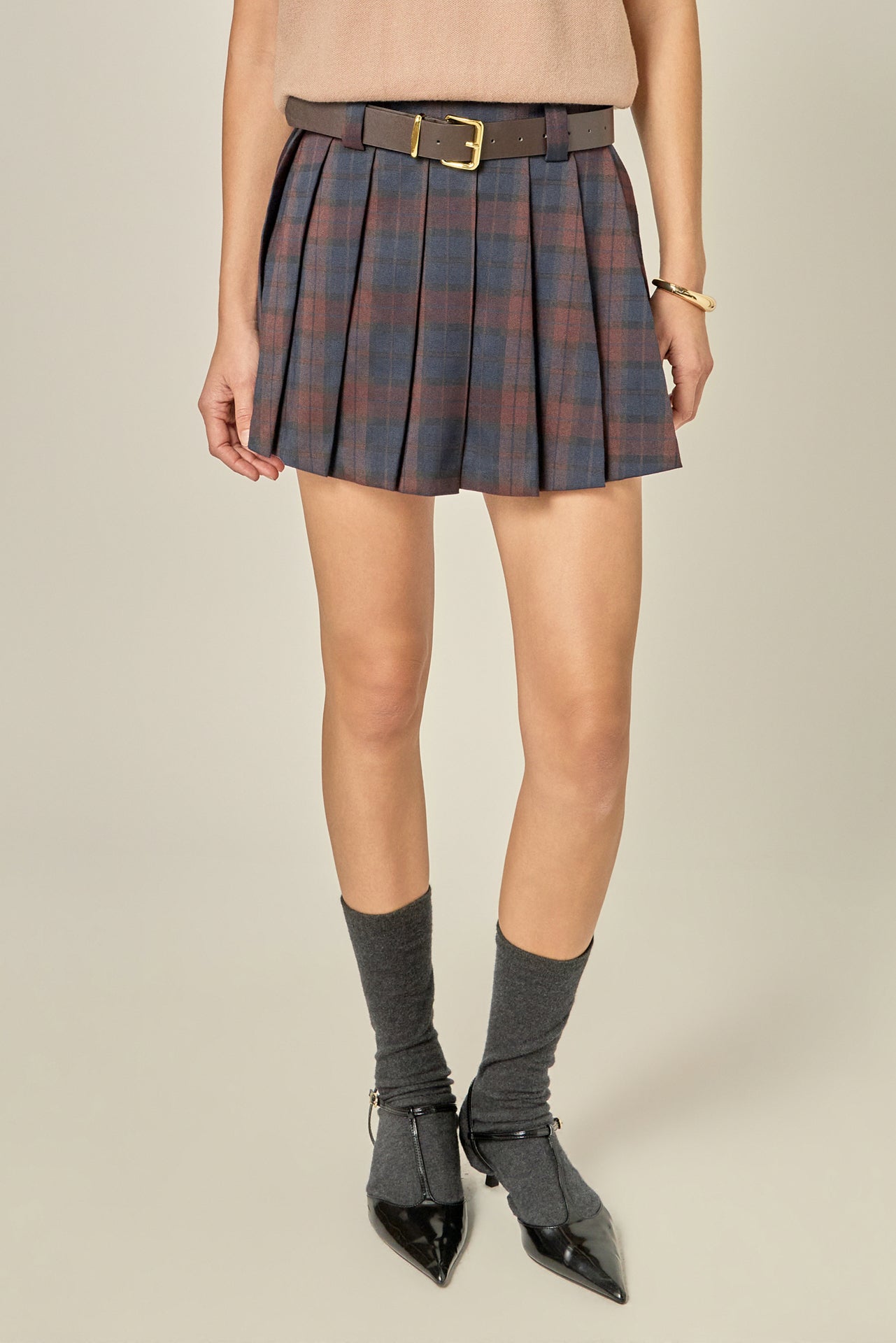 Pleated Mini Skort