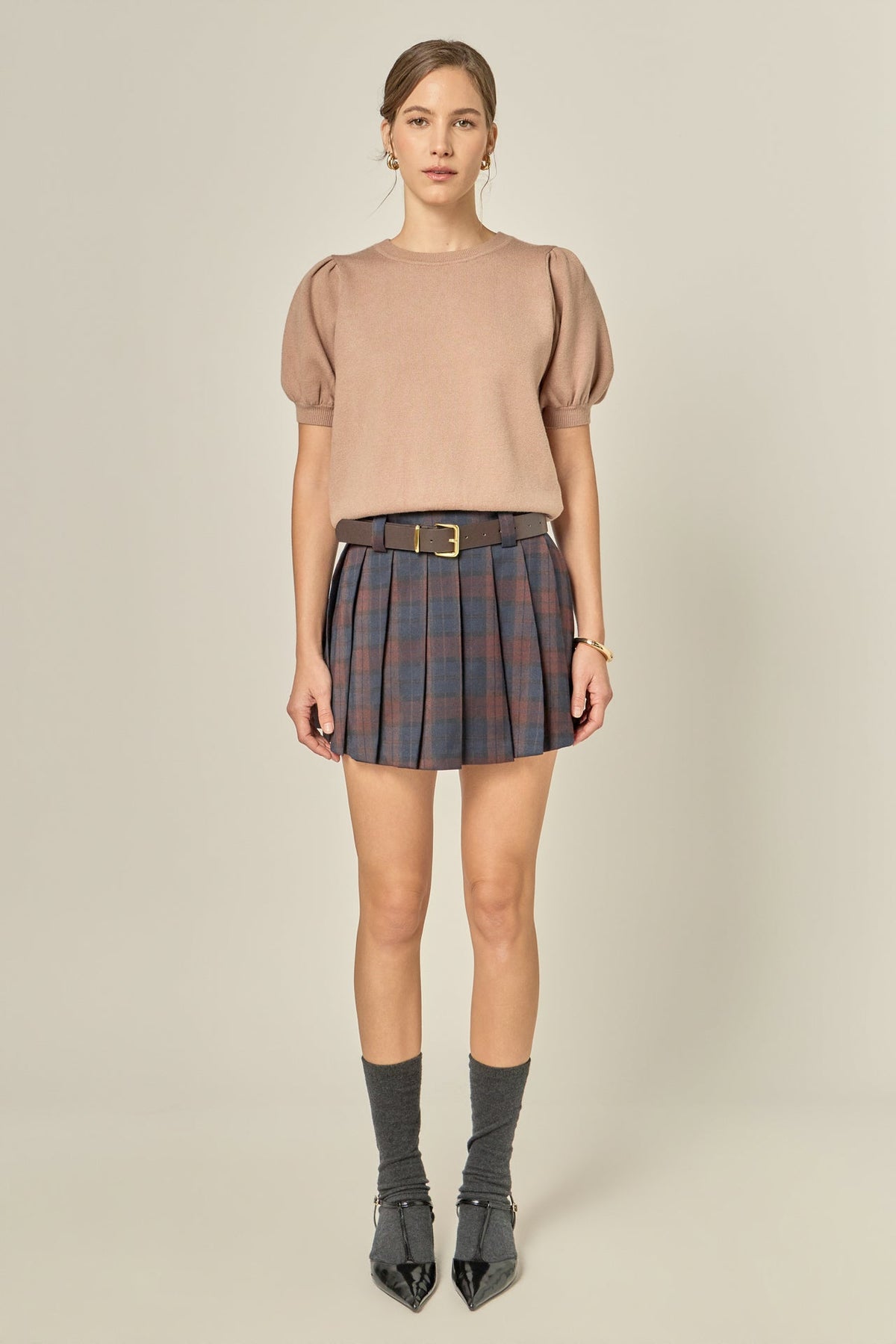 Pleated Mini Skort