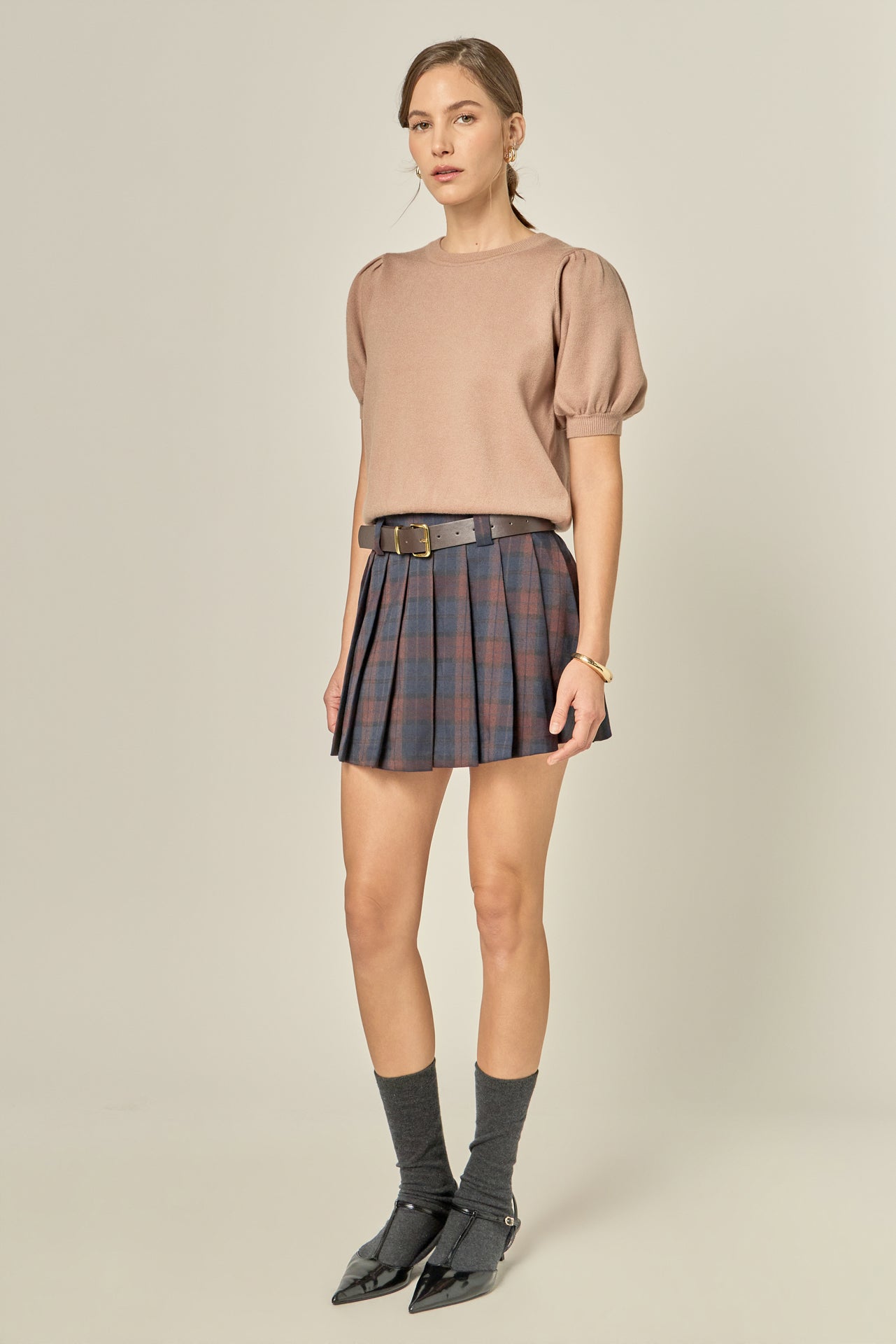 Pleated Mini Skort