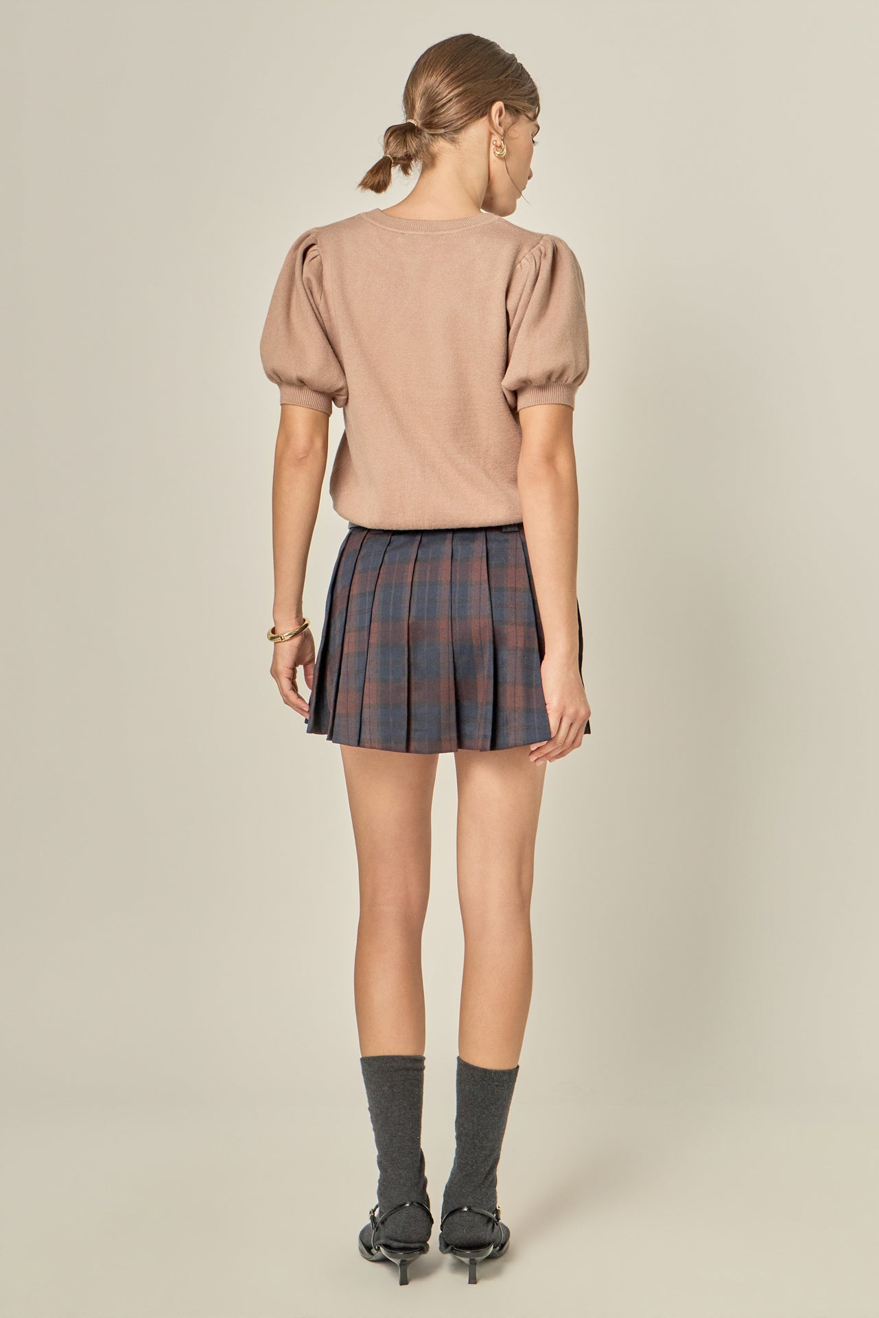 Pleated Mini Skort