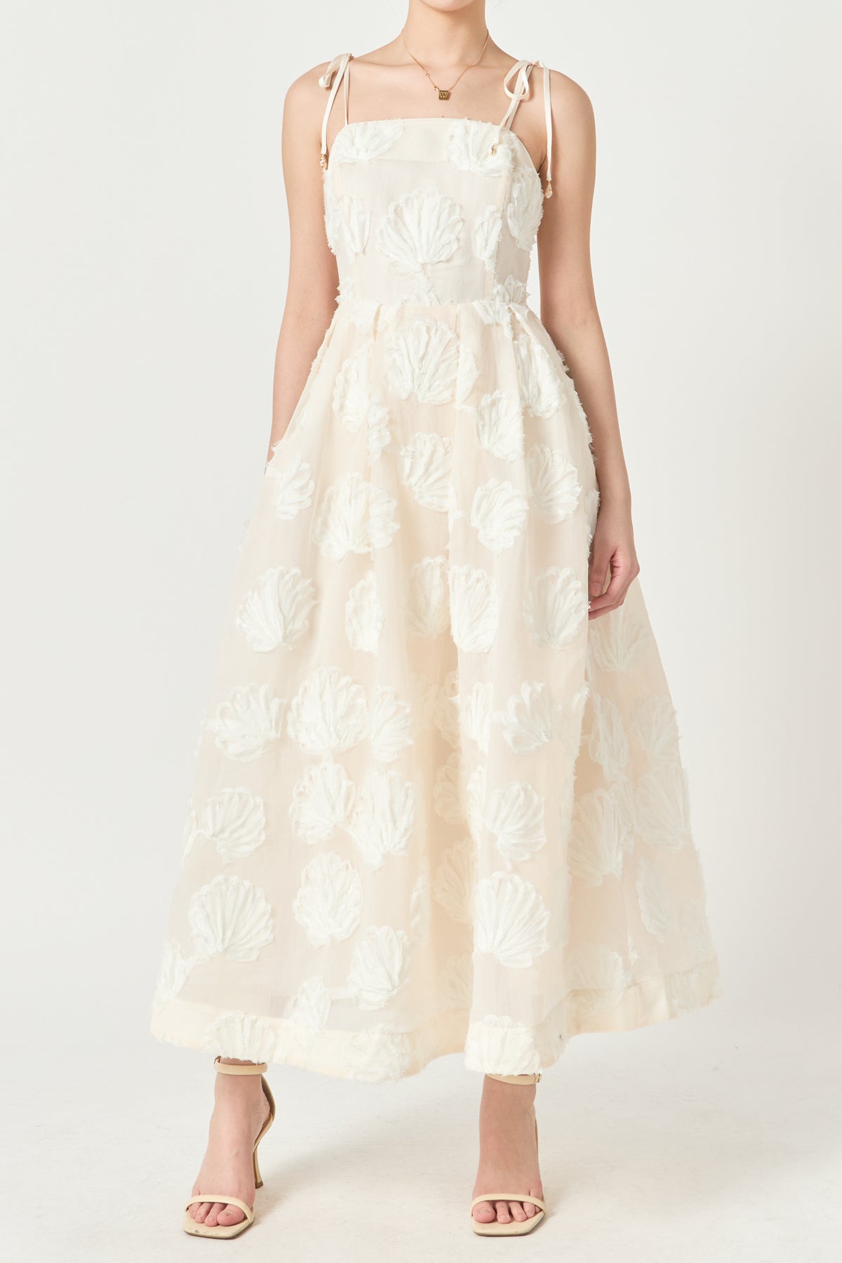 Shell Sleeveless Midi Dress