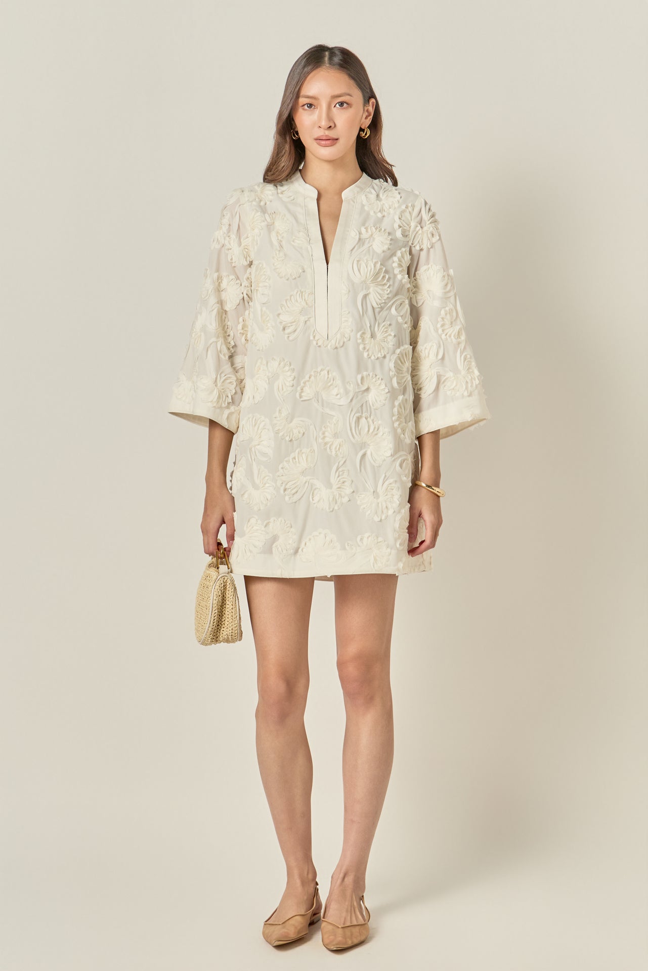 Shell Collar Mini Dress