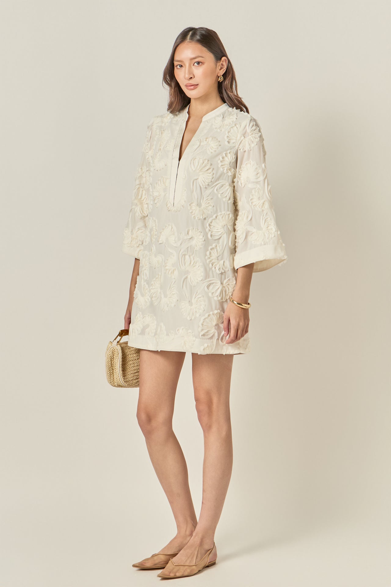 Shell Collar Mini Dress