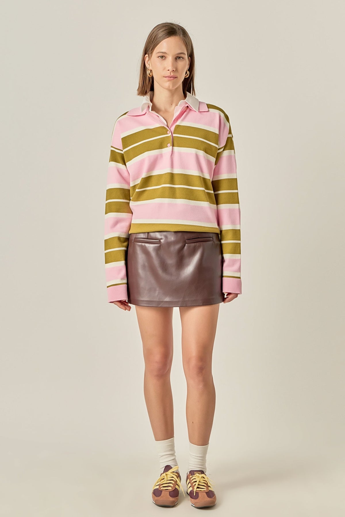 Striped Polo Knit Shirt