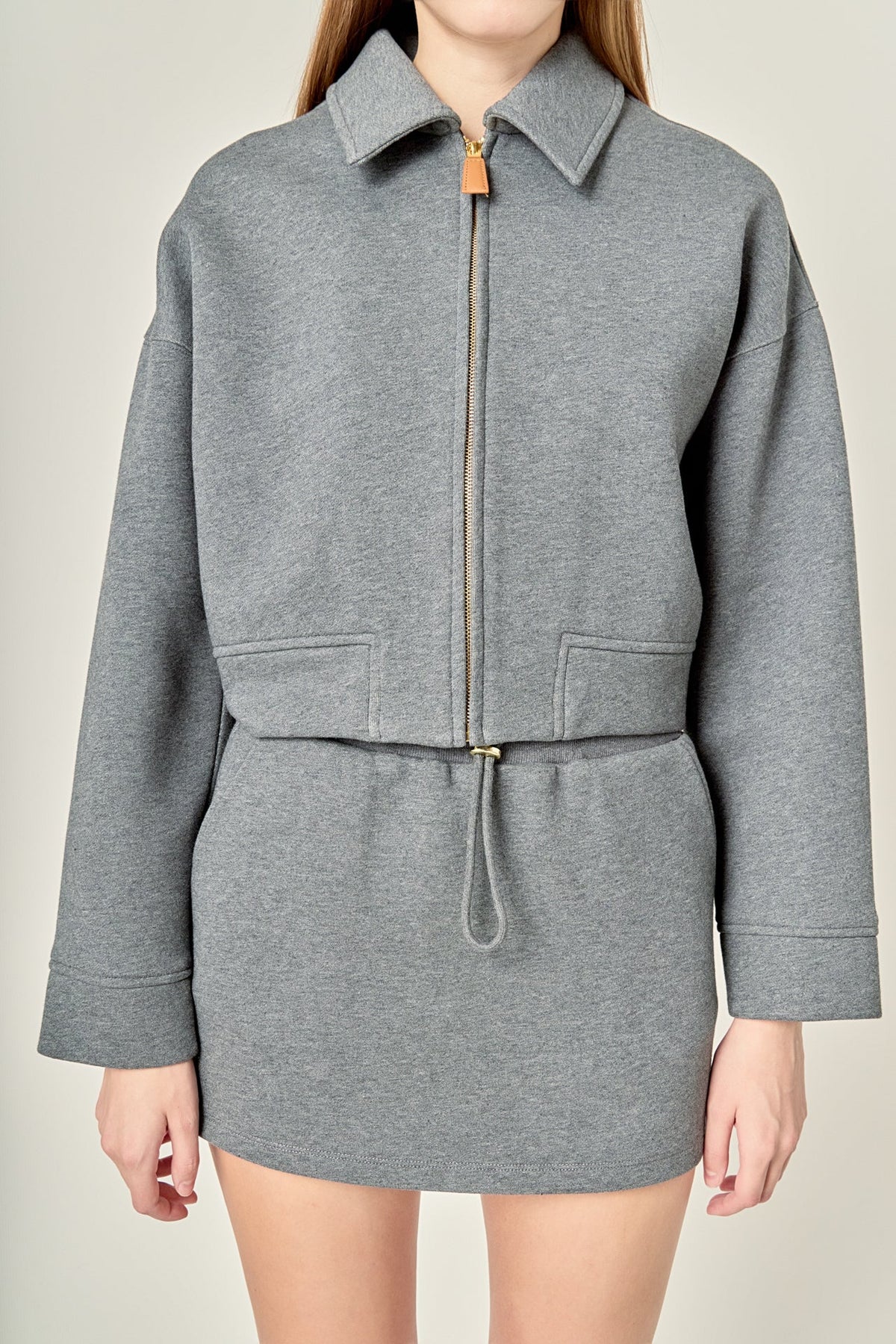 French Terry Zip-Up Jacket