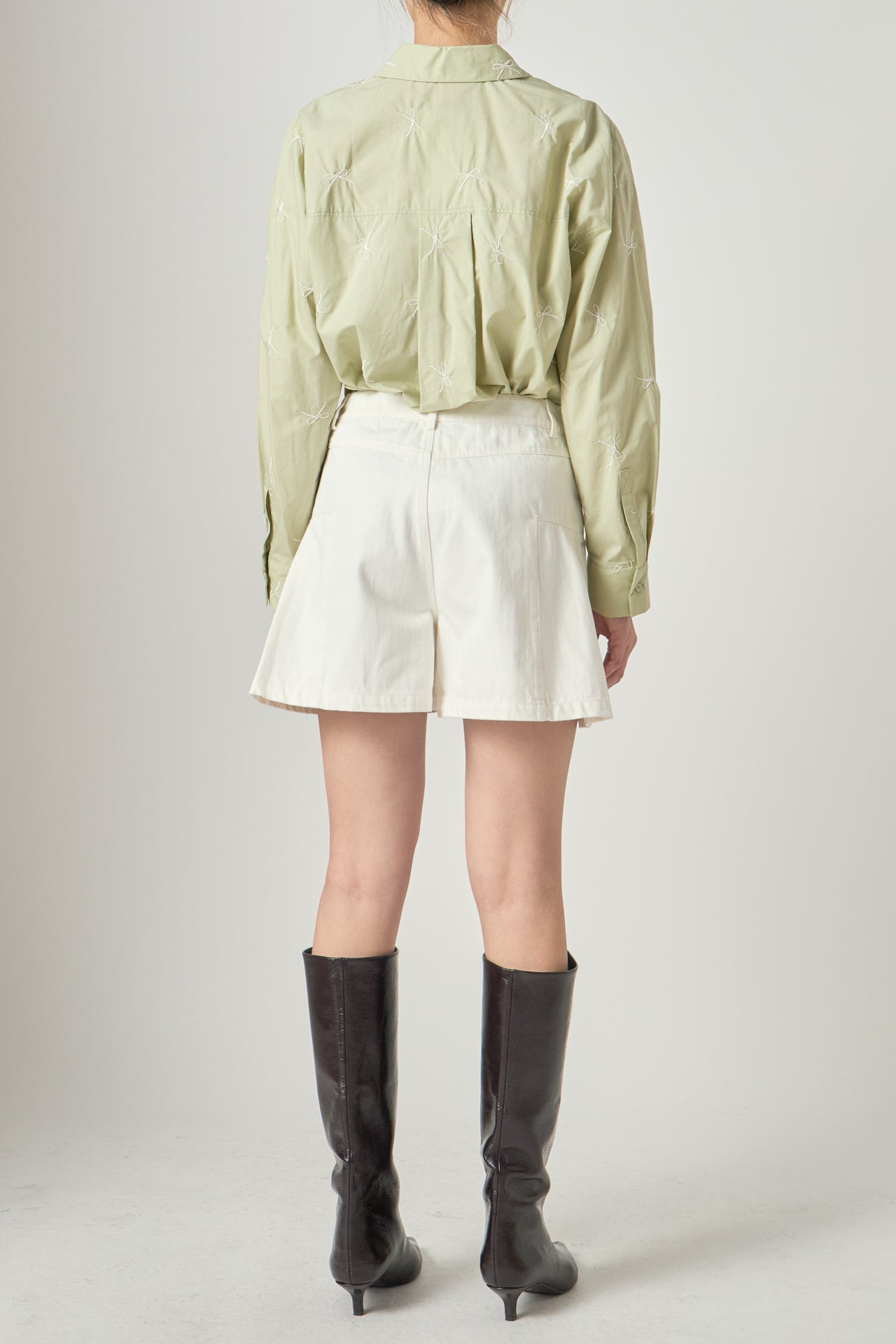 Bow Embroidery Shirt