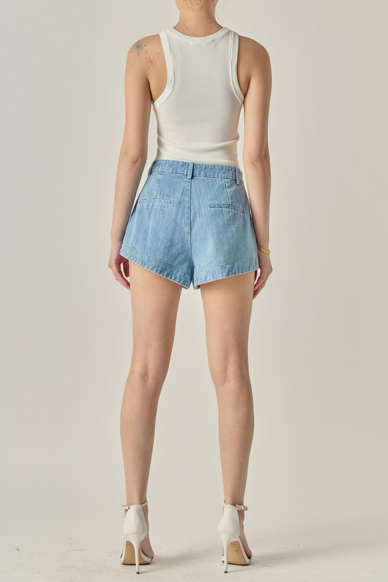 High Waisted Denim Shorts
