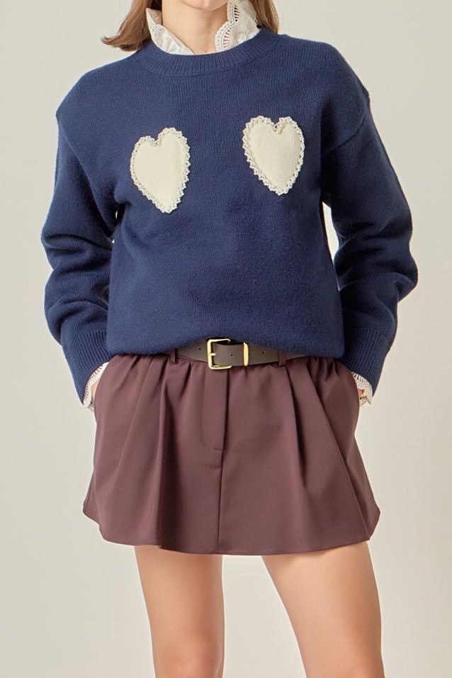 Pearl Heart Sweater