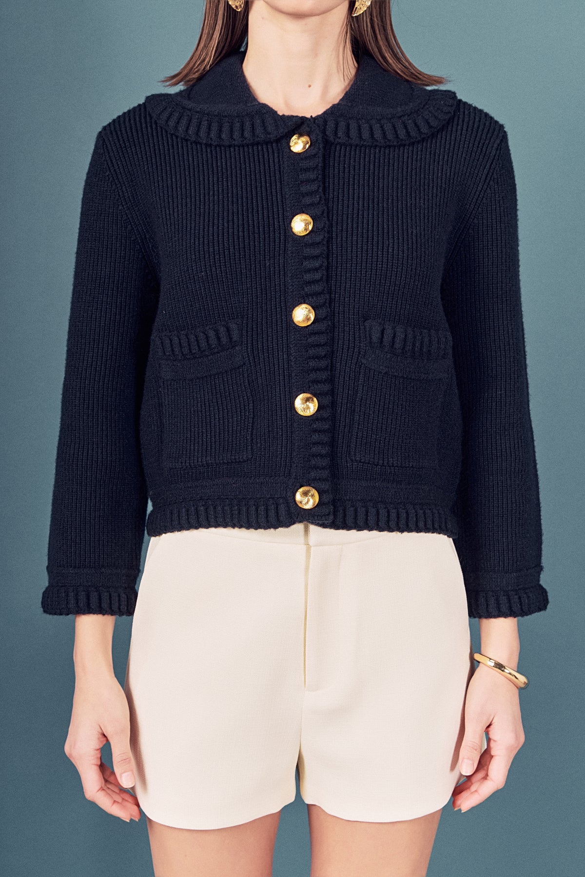 Braided Detail Knitted Cardigan